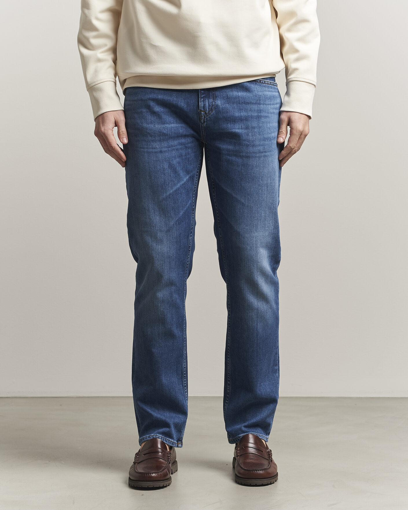 Herren | Jeans | GANT | Regular Fit Jeans Mid Blue Broken In