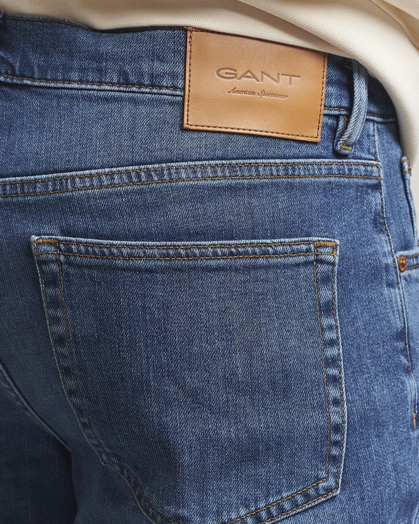 Herren | Jeans | Gant | Regular Fit Jeans Mid Blue Broken In