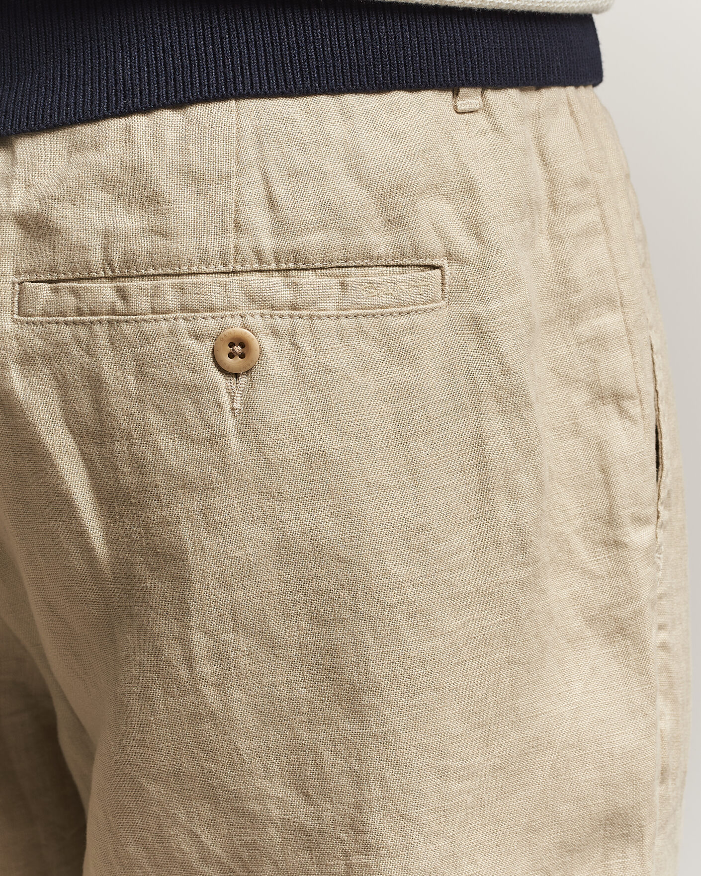 Herren | Hosen | Gant | Regular Fit Linen Drawstring Pants Oat Beige