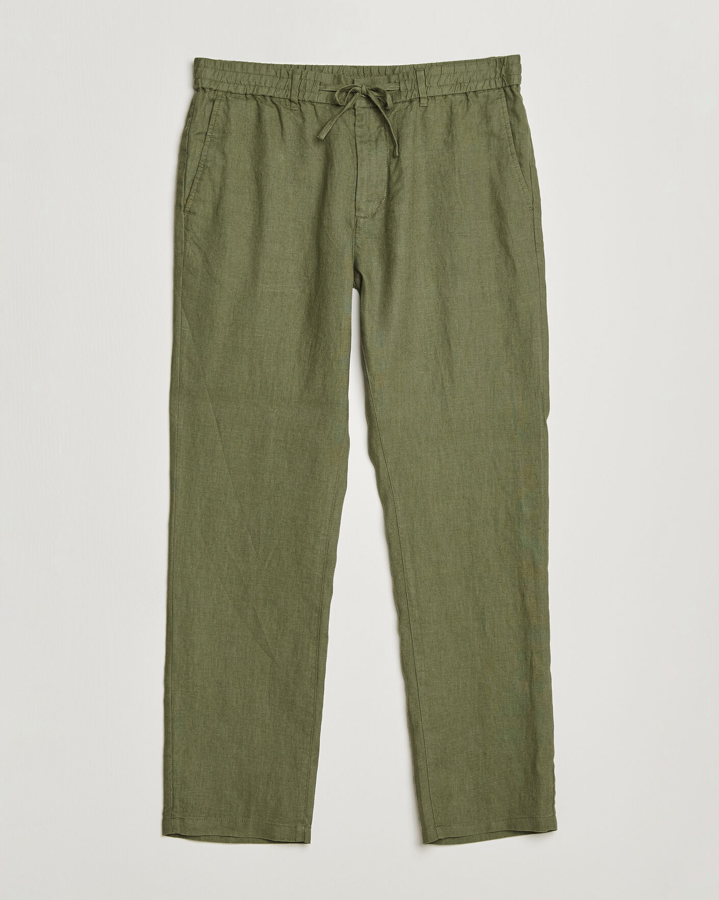 Herren | Hosen | Gant | Regular Fit Linen Drawstring Pants Dry Herb Green