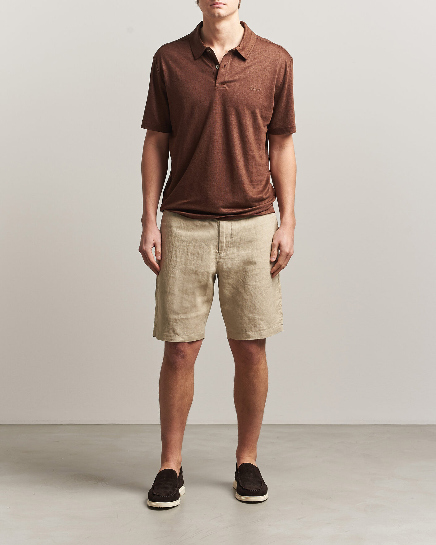 Herren | Shorts | GANT | Regular Fit Linen Drawstring Shorts Oat Beige