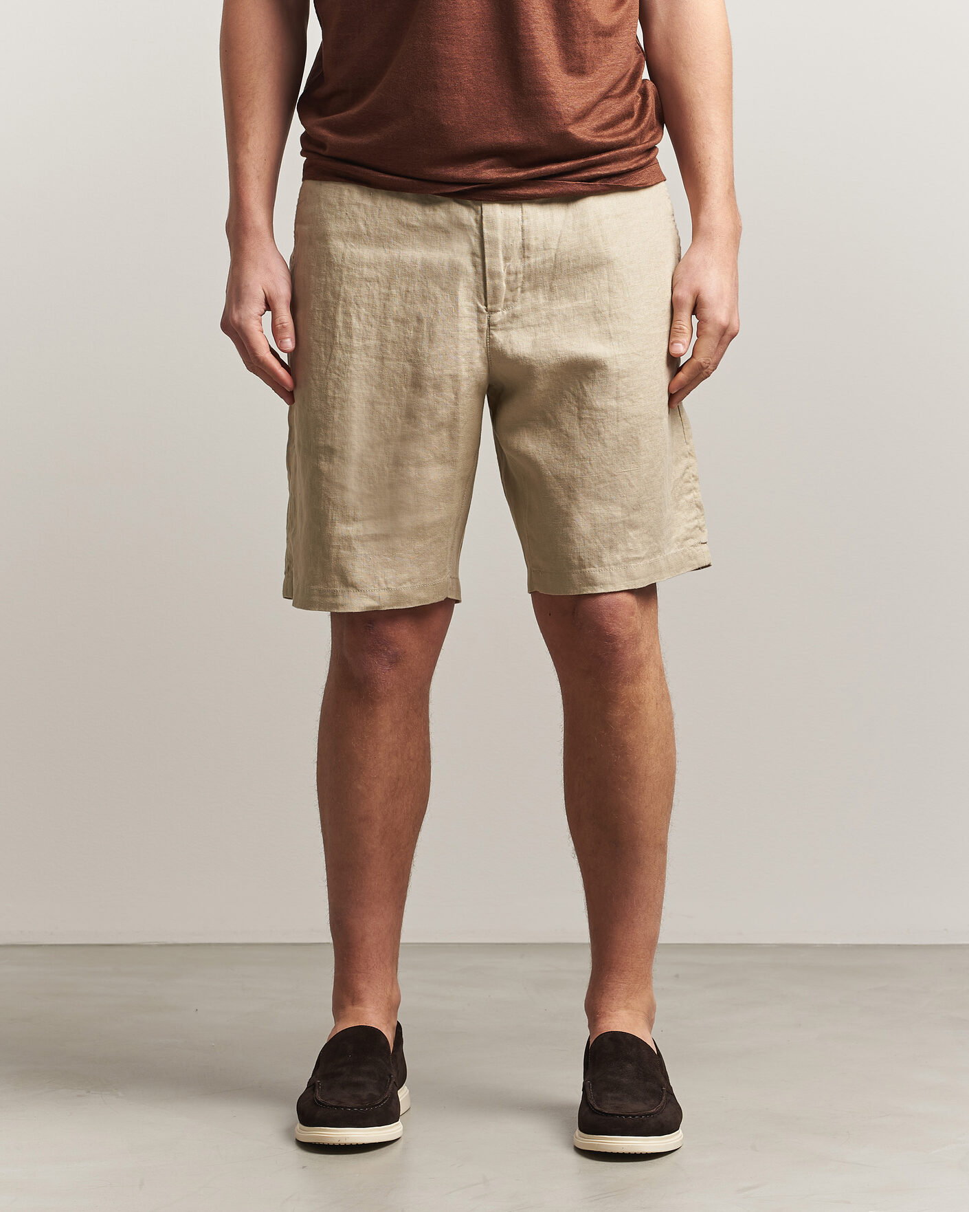 Herren | Shorts | GANT | Regular Fit Linen Drawstring Shorts Oat Beige