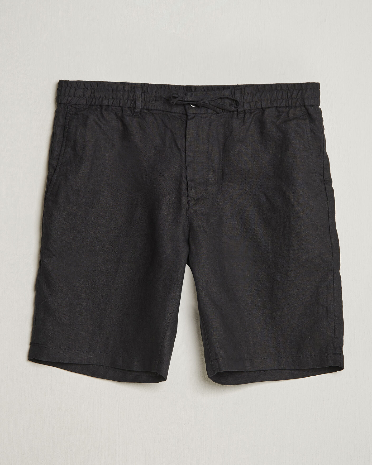 Herren | Shorts | GANT | Regular Fit Linen Drawstring Shorts Black