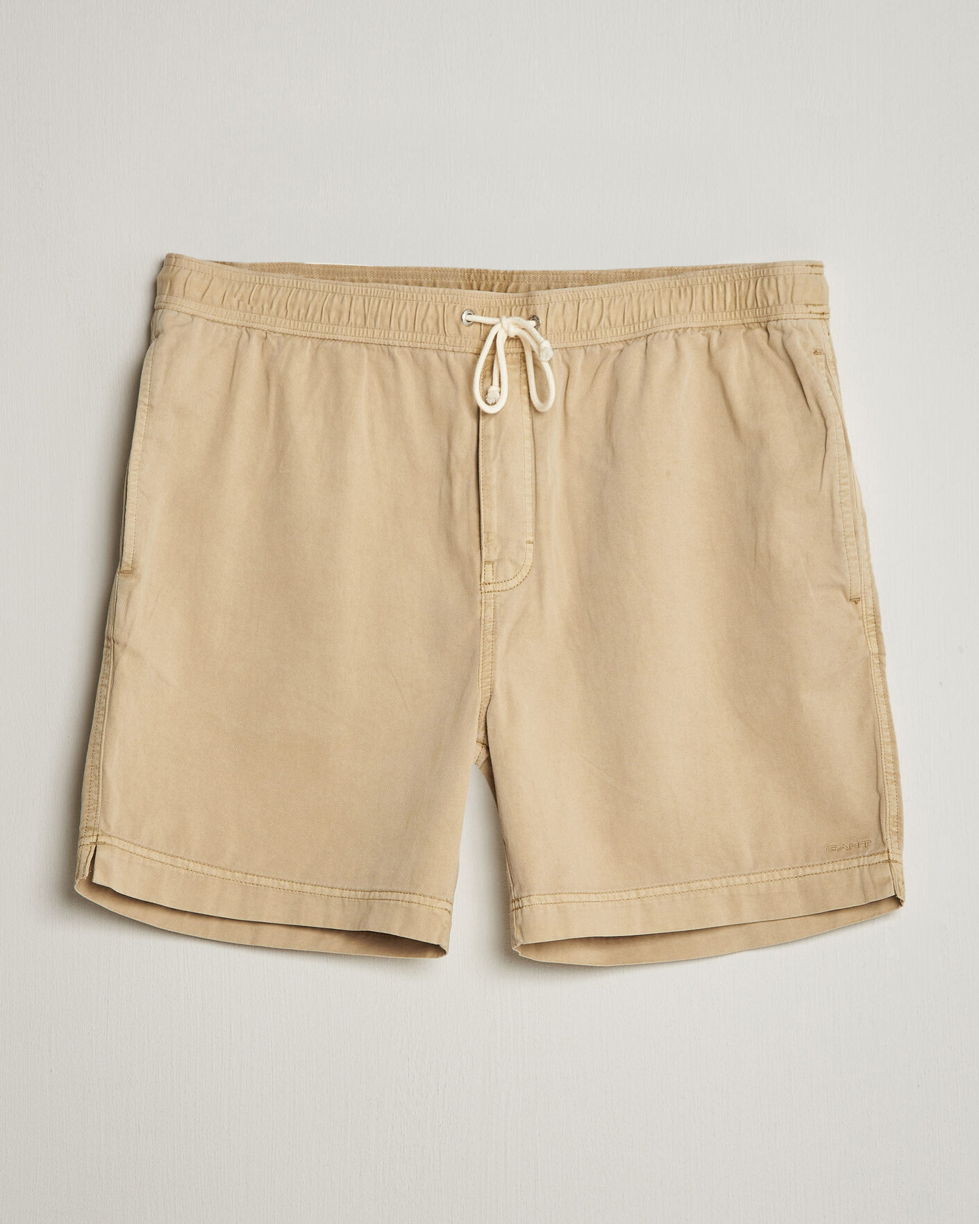 Herren | Shorts | Gant | Regular Fit Sunfaded Drawstring Oat Beige