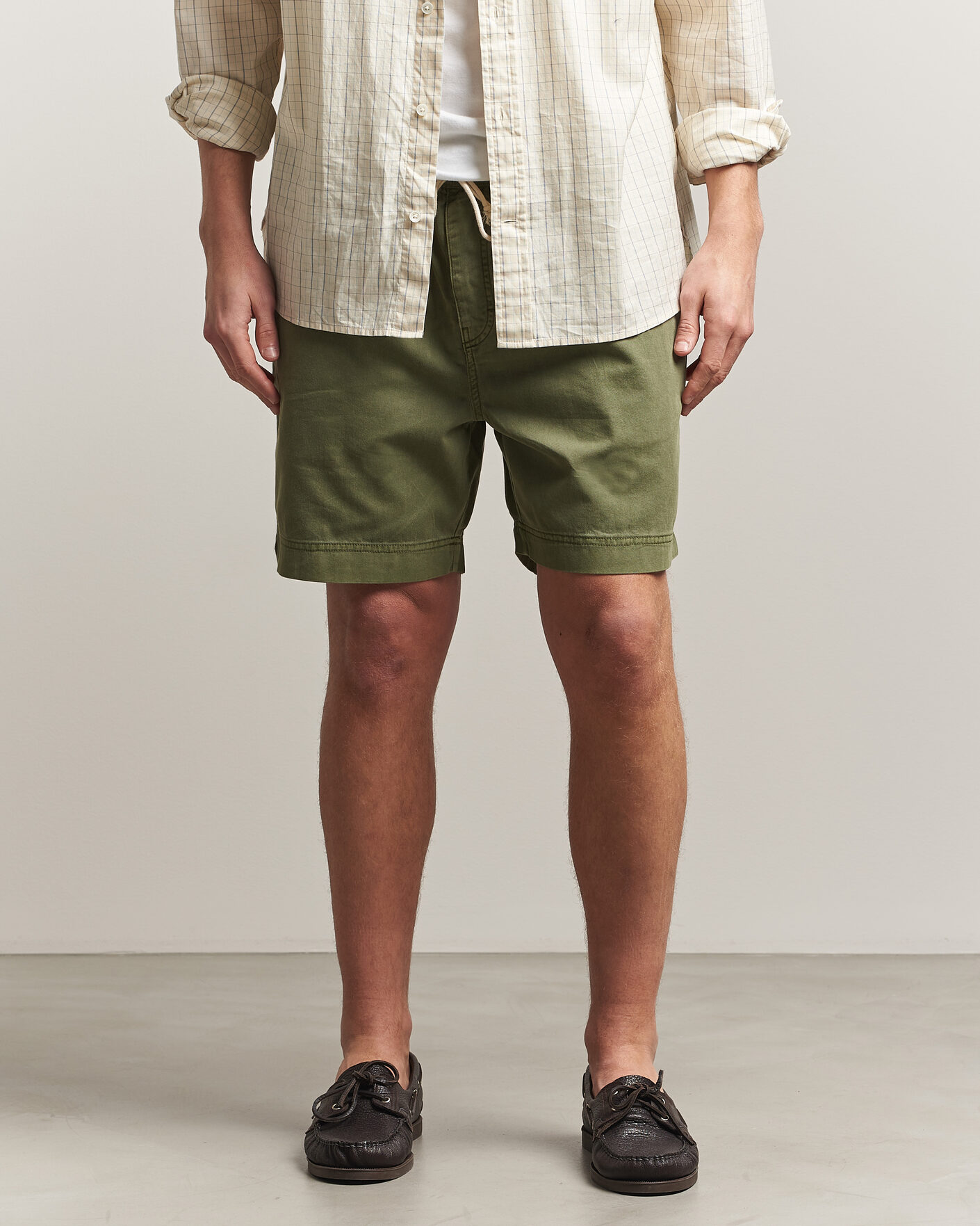 Herren | Shorts | Gant | Regular Fit Sunfaded Drawstring Dry Herb Green