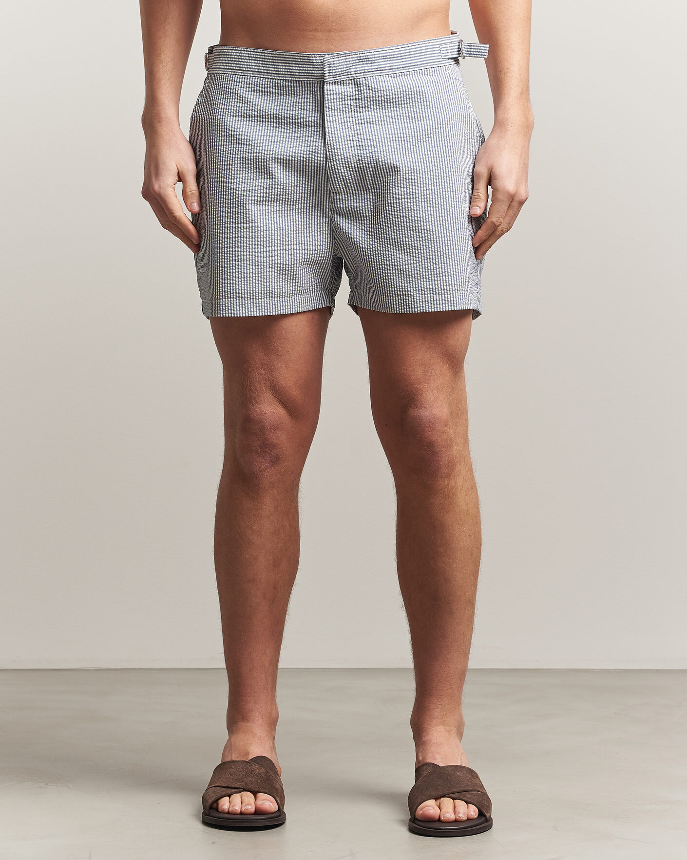 Herren | Badehosen | Gant | Fitted Seersucker Swimshorts Vintage Blue