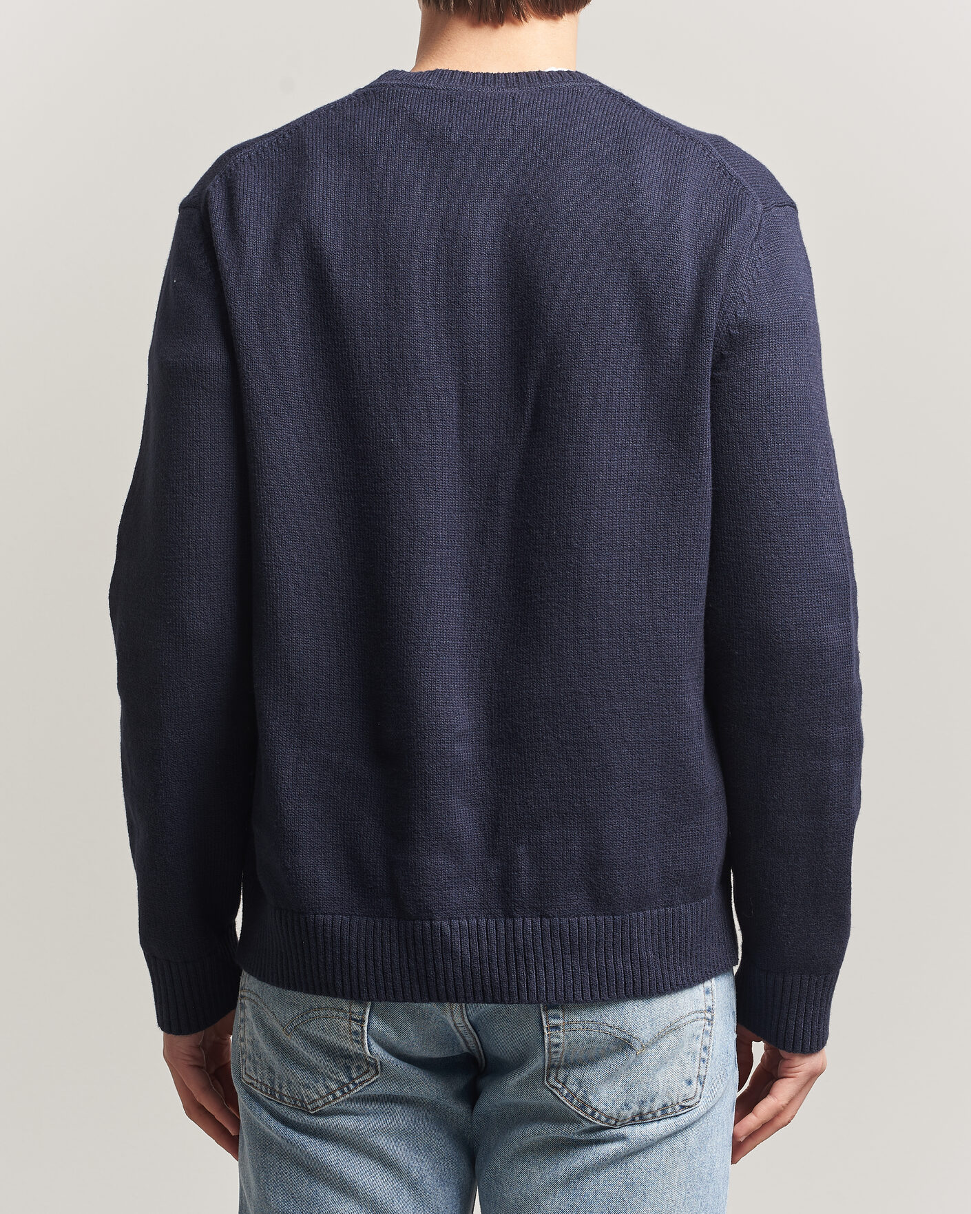 Herren | Pullover | Gant | Cotton/Cashmere Knitted Sweater Evening Blue