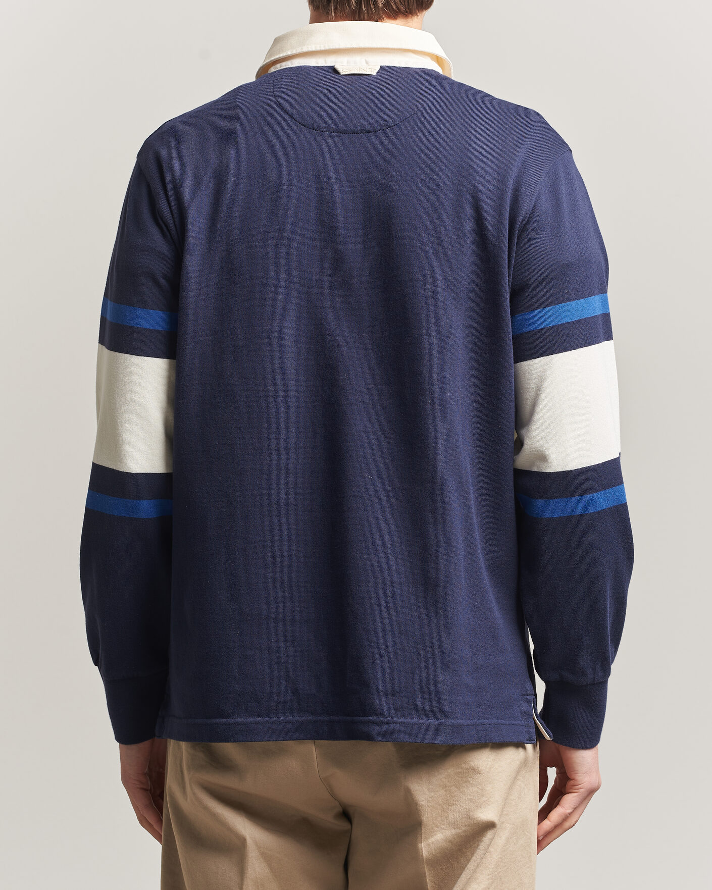 Herren | Pullover | GANT | Striped Rugger Evening Blue