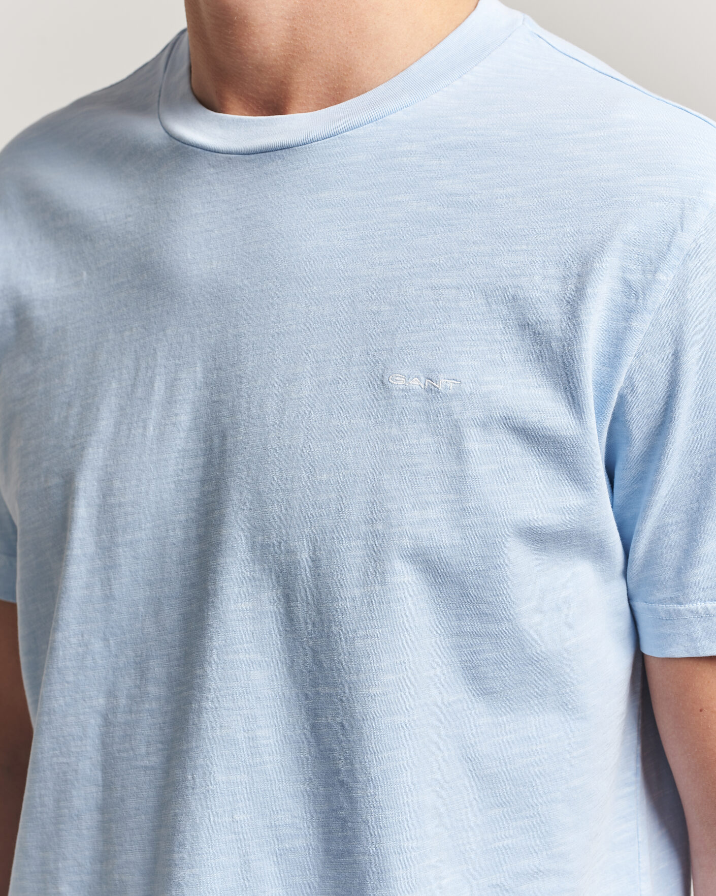 Herren | T-Shirts | Gant | Washed Slub T-Shirt Fresh Blue