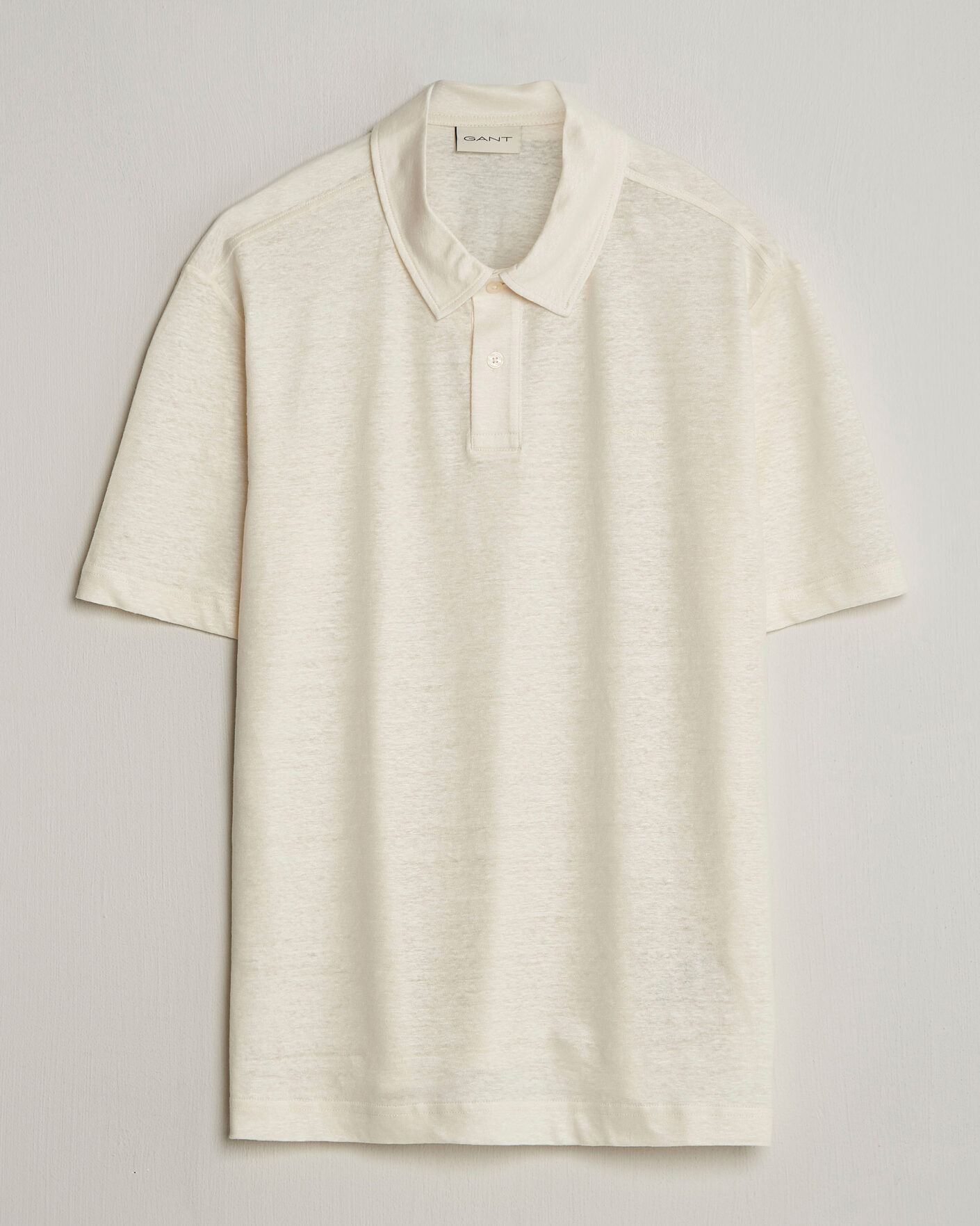 Herren | Poloshirts | GANT | Linen Polo Creamed White