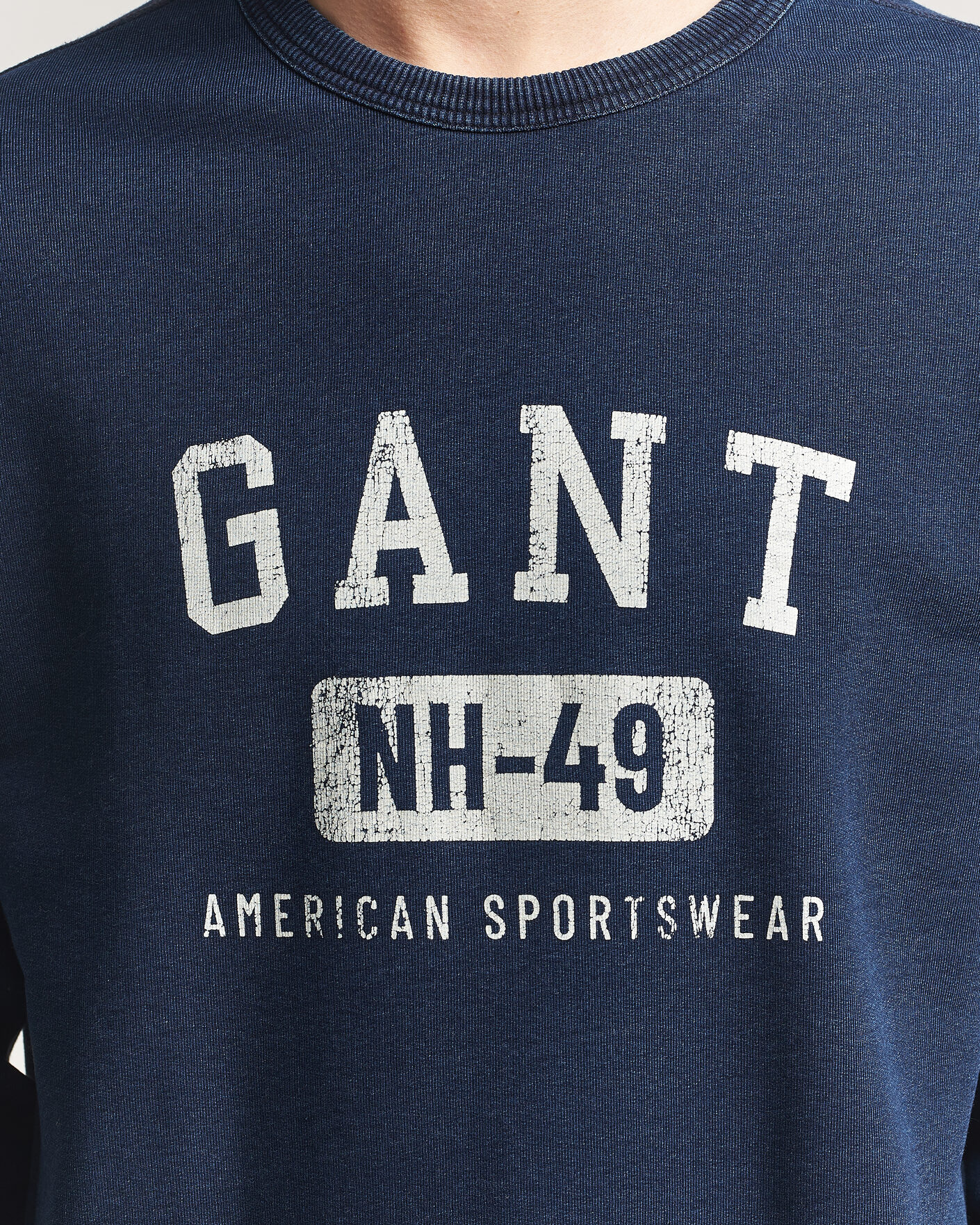 Herren | Pullover | Gant | Indigo Graphic Sweatshirt Dark Blue