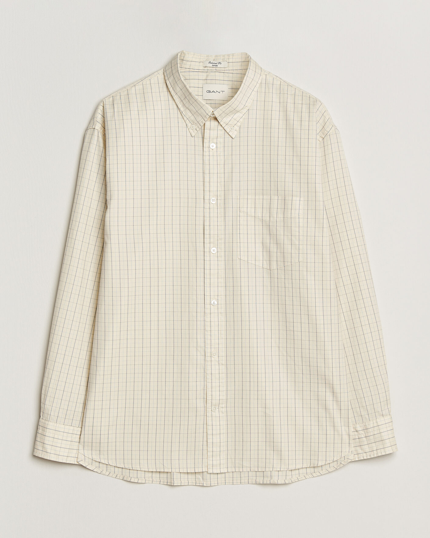 Herren | Hemden | Gant | Relaxed Fit Dreamy Oxford Checked Shirt Creamed White