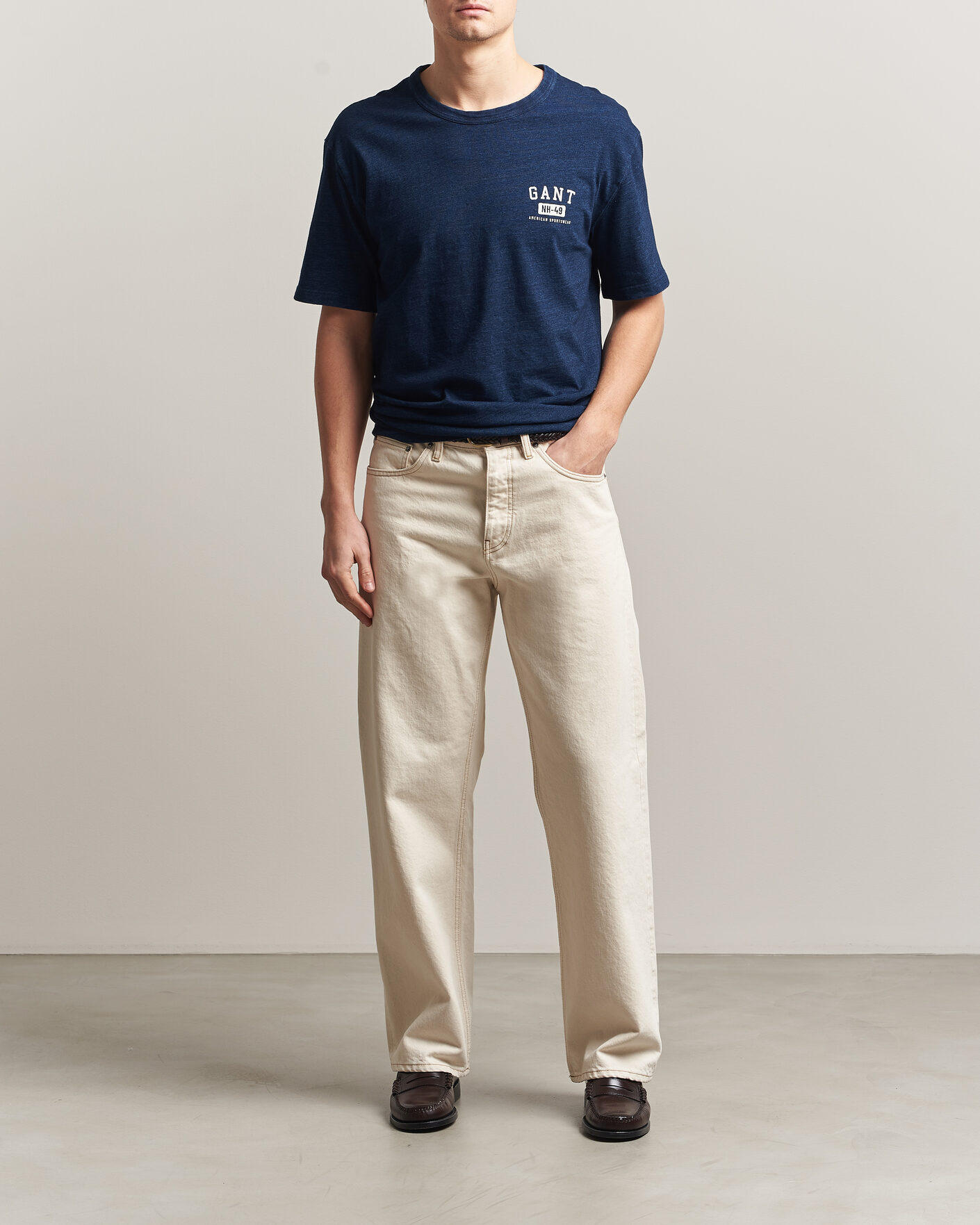 Herren | T-Shirts | Gant | Indigo Graphic T-Shirt Dark Blue