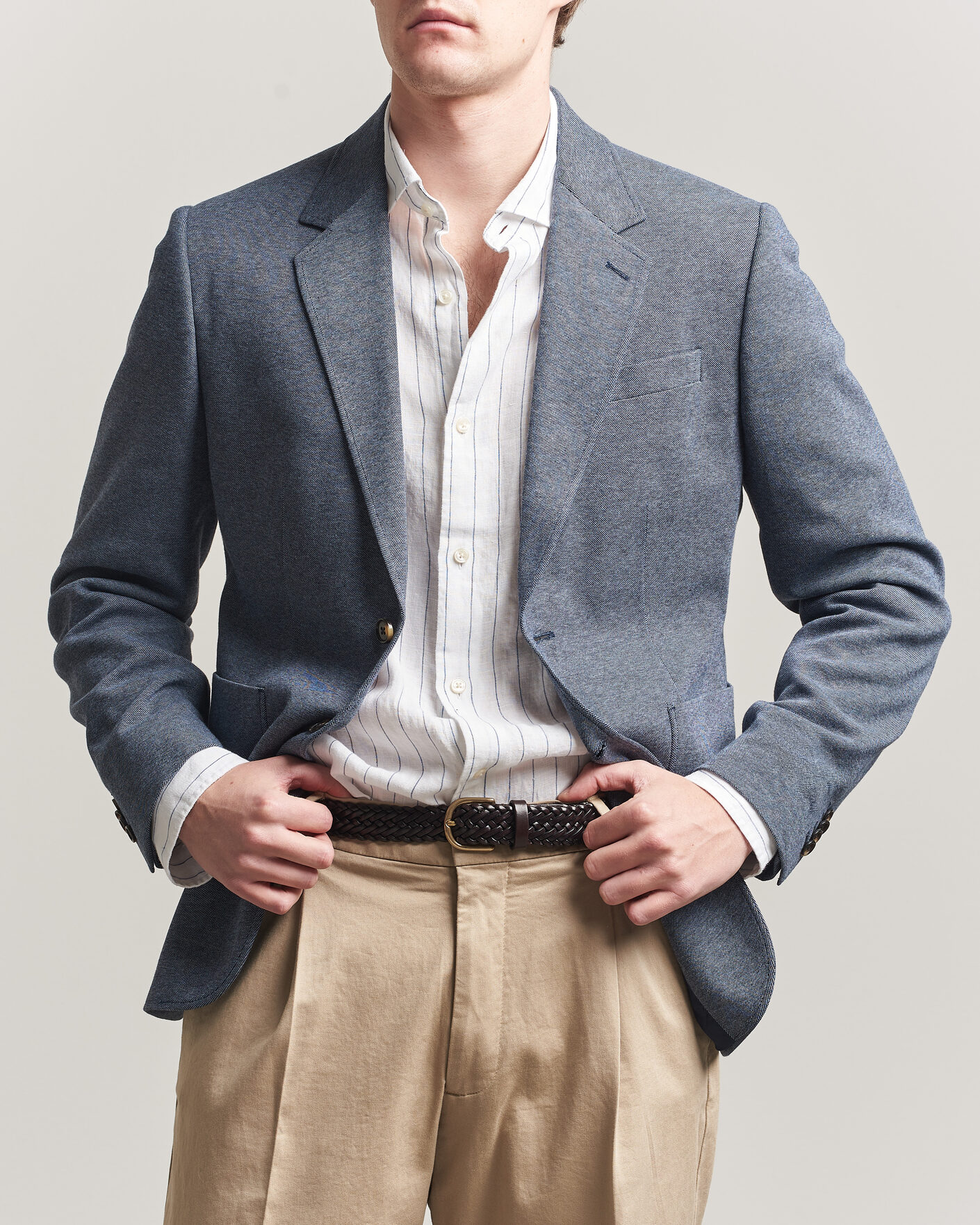 Herren | Sakkos | GANT | Two Tone Jersey Pique Blazer Salty Sea