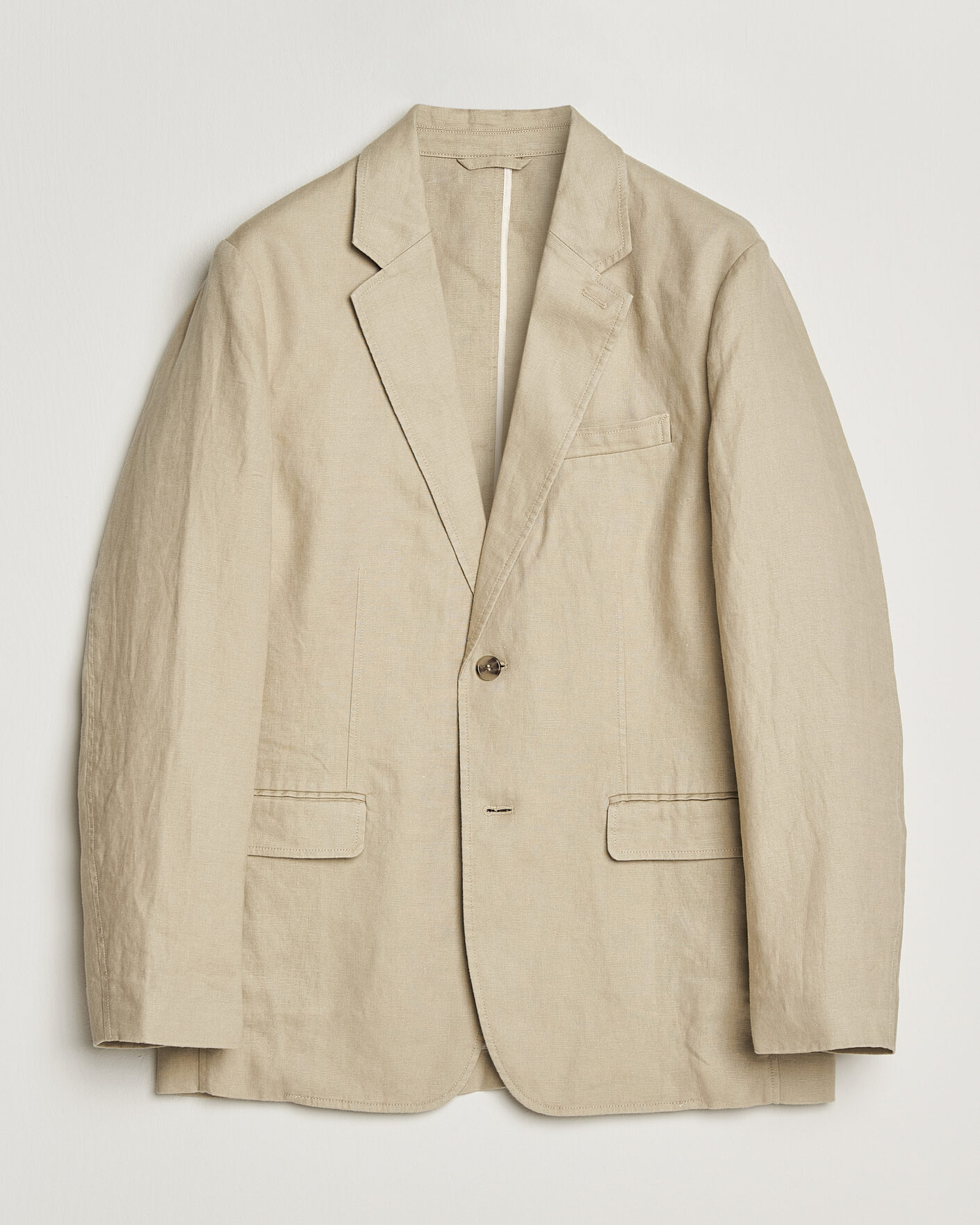 Herren | Sakkos | GANT | Garment Dyed Linen Blazer Oat Beige
