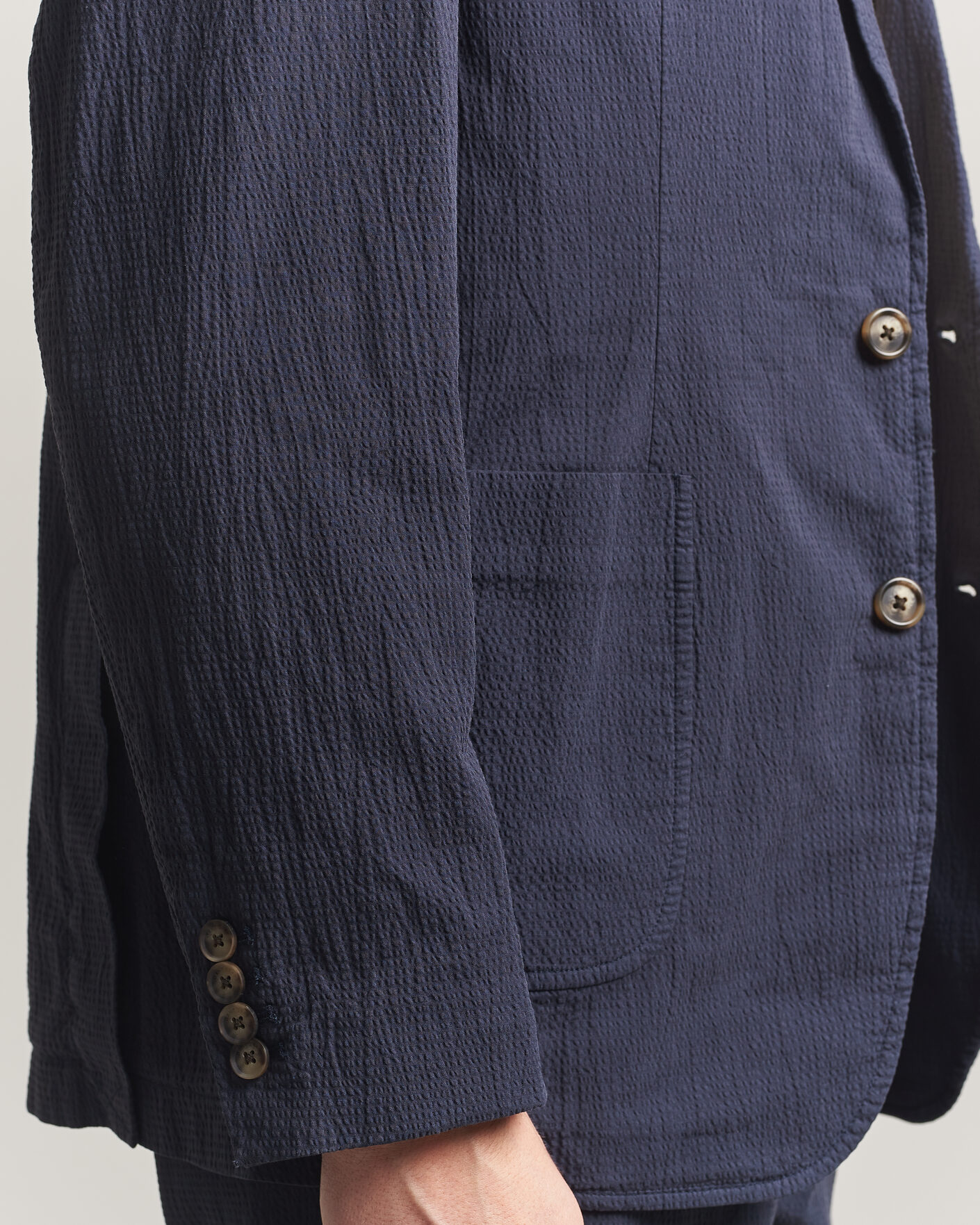Herren | Sakkos | Gant | Garment Dyed Seersucker Blazer Evening Blue