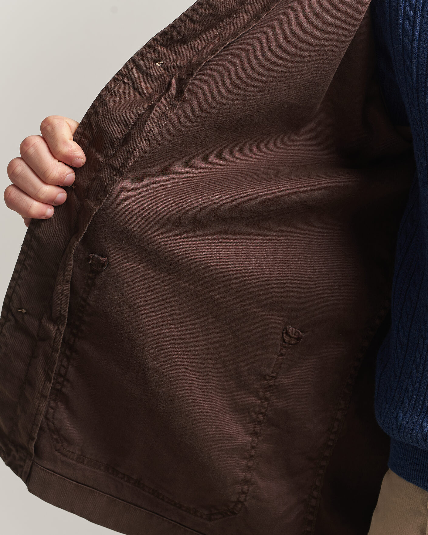 Herren | Hemden | GANT | Regular Fit Cotton/Linen Overshirt Rich Brown