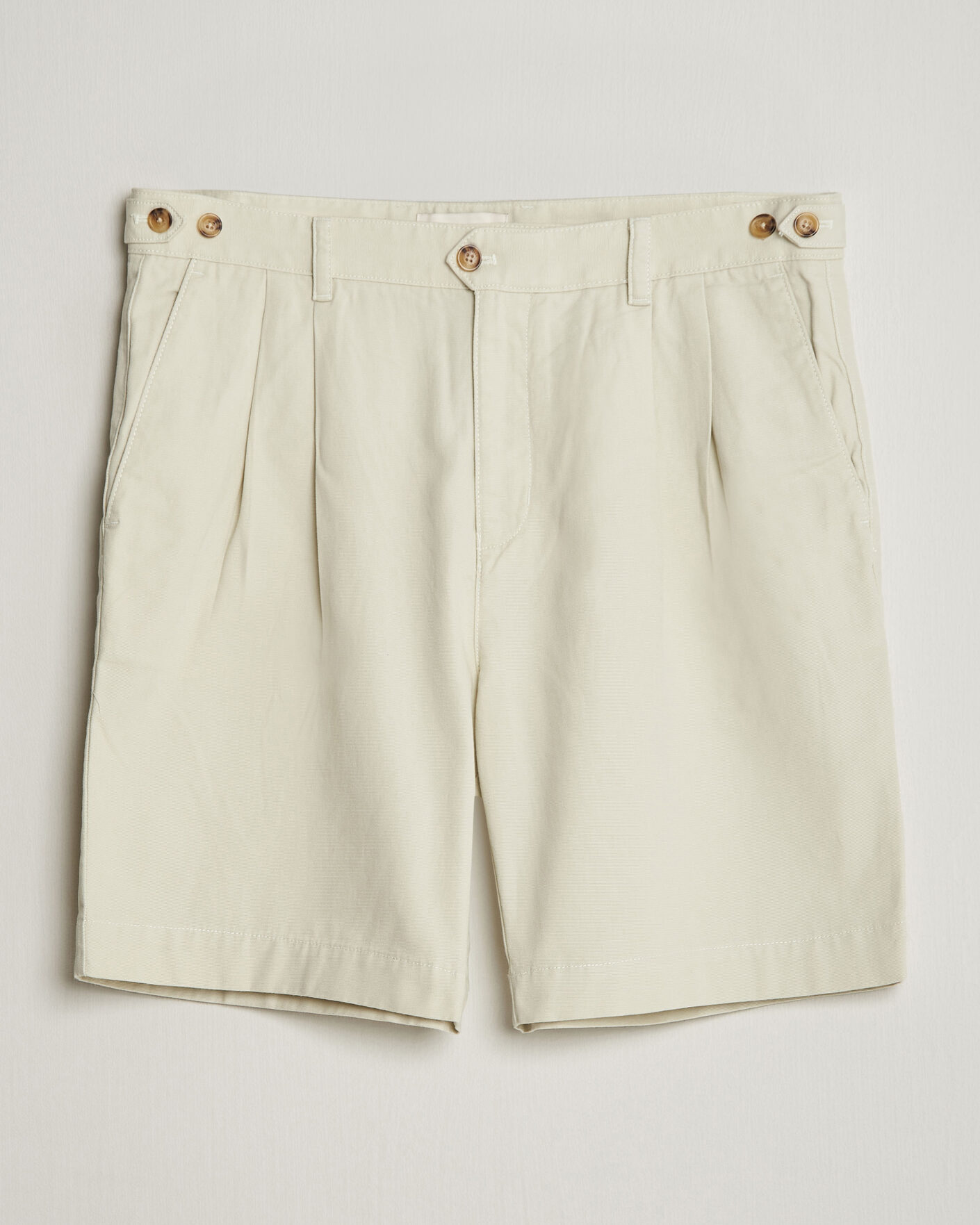 Herren | Shorts | Gant | Relaxed Light Canvas Pleated Shorts Sand