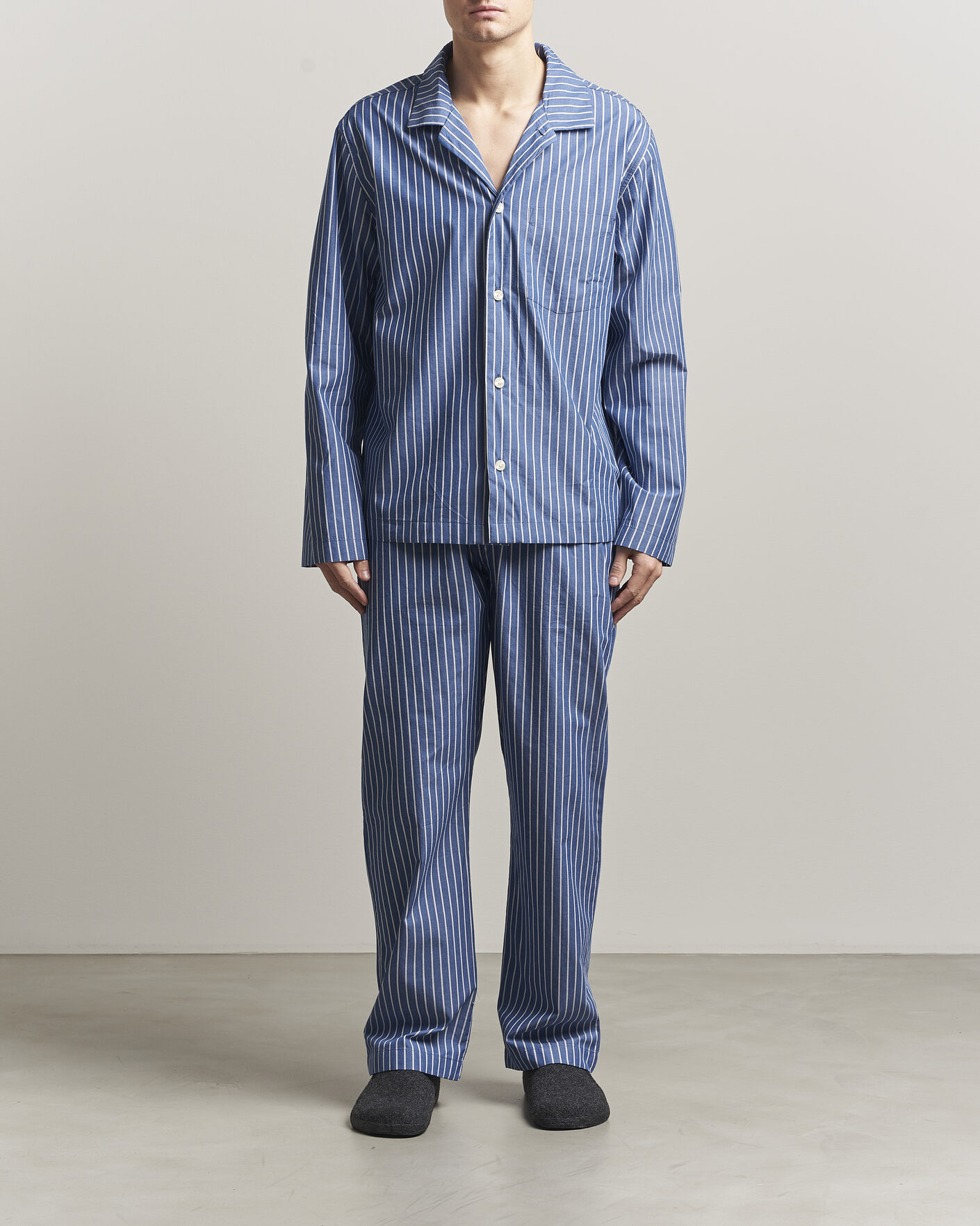 Herren | Schlafanzüge & Bademäntel | GANT | Striped Poplin Pyjama Set Deep Cobalt