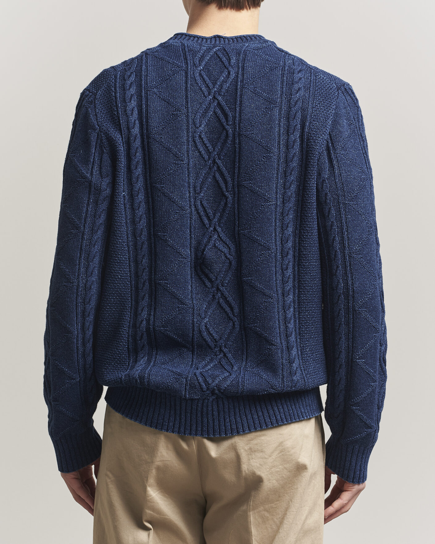Herren | Pullover | Gant | Indigo Aran Knitted Sweater Rich Navy