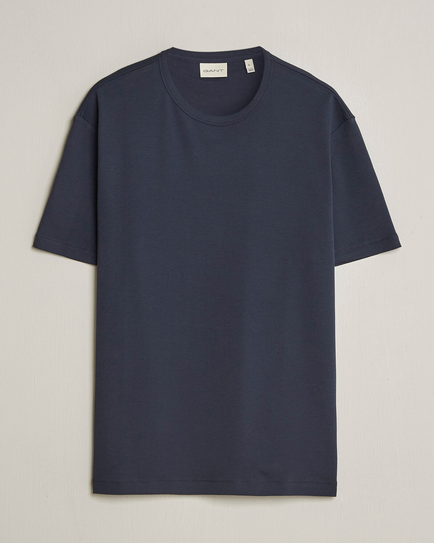 Herren | T-Shirts | Gant | Interlock Crew Neck T-Shirt Evening Blue
