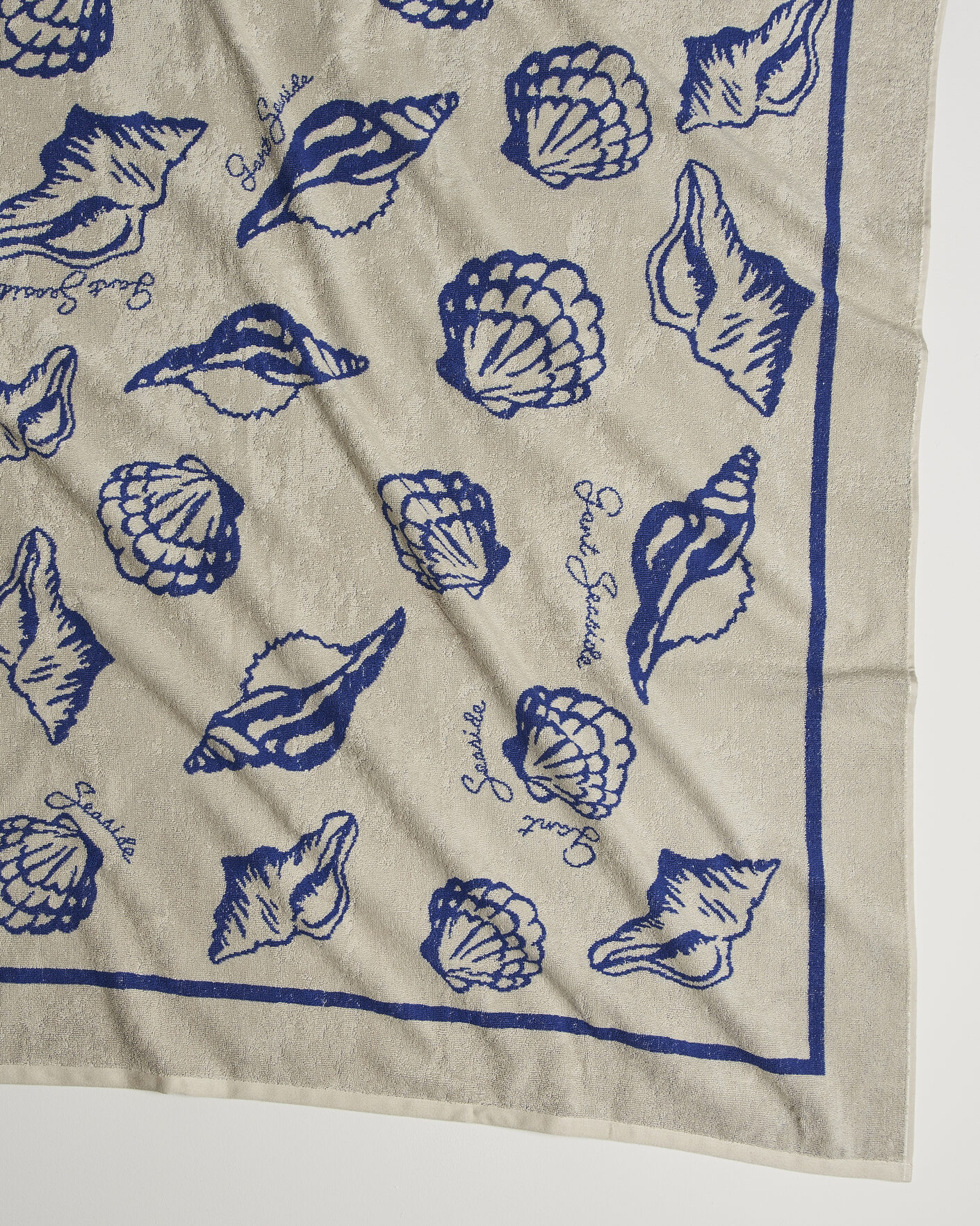 Herren | Textilien | Gant | Seashell Print Beach Towel Faded Beige