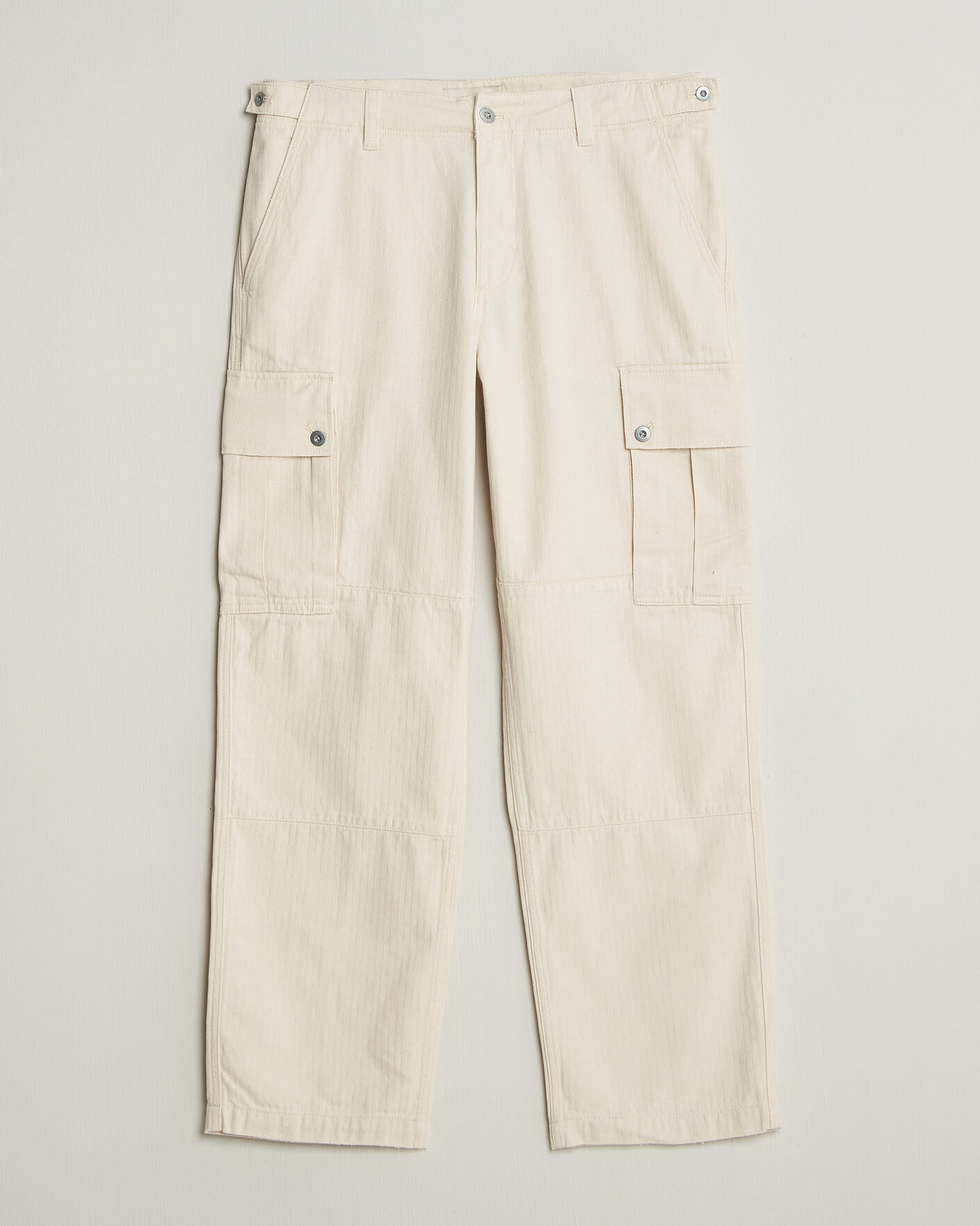 Herren | Hosen | Gant | Relaxed Fit Herringbone Cargo Pants Creamed White