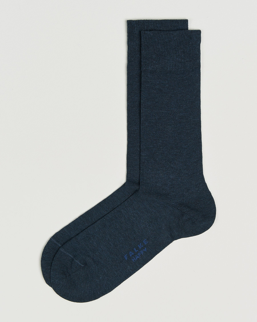 Herren | Unterwäsche | Falke | Happy 2-Pack Cotton Socks Navy Melange