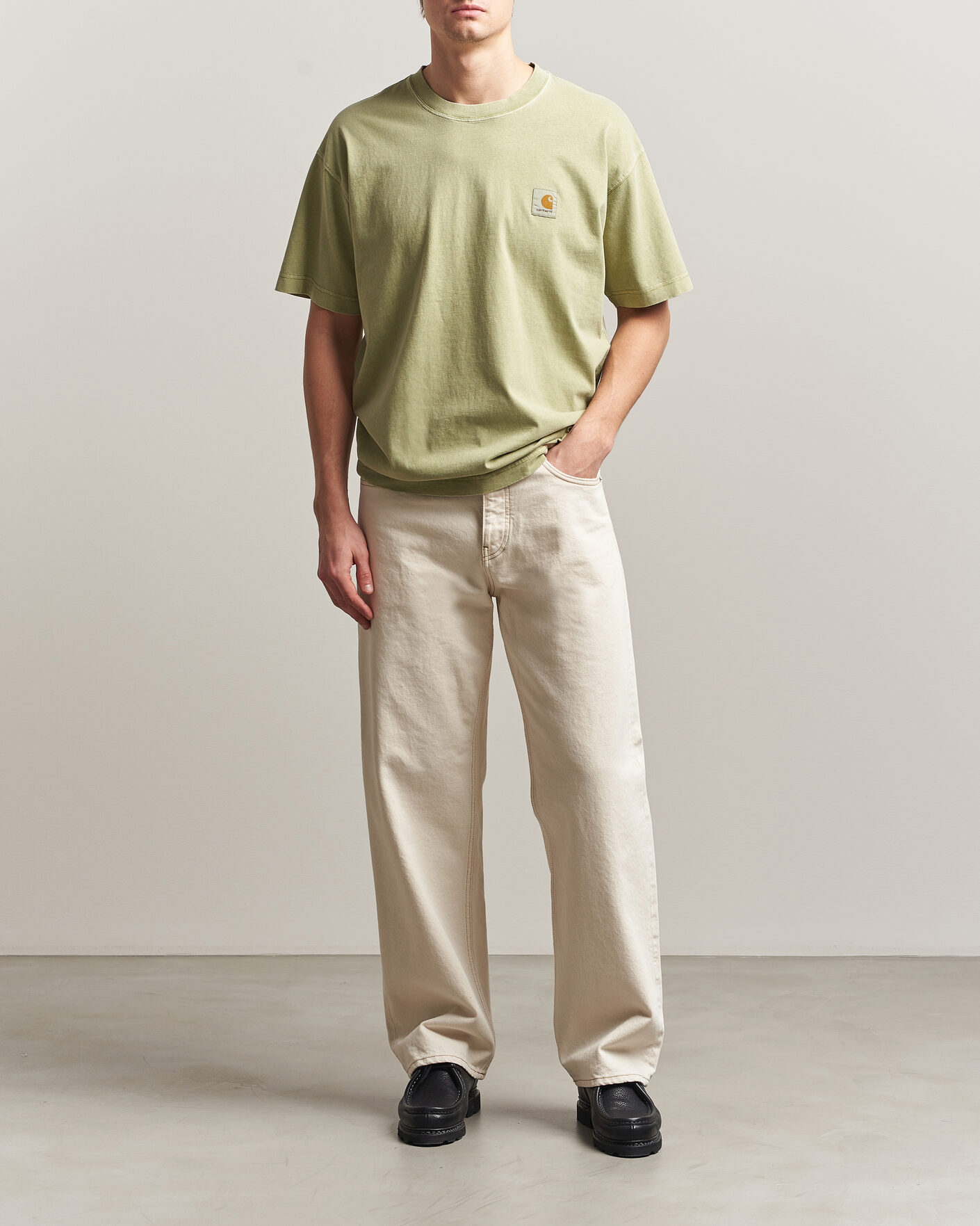 Herren | T-Shirts | Carhartt WIP | Nelson Cotton T-Shirt Gentle Green