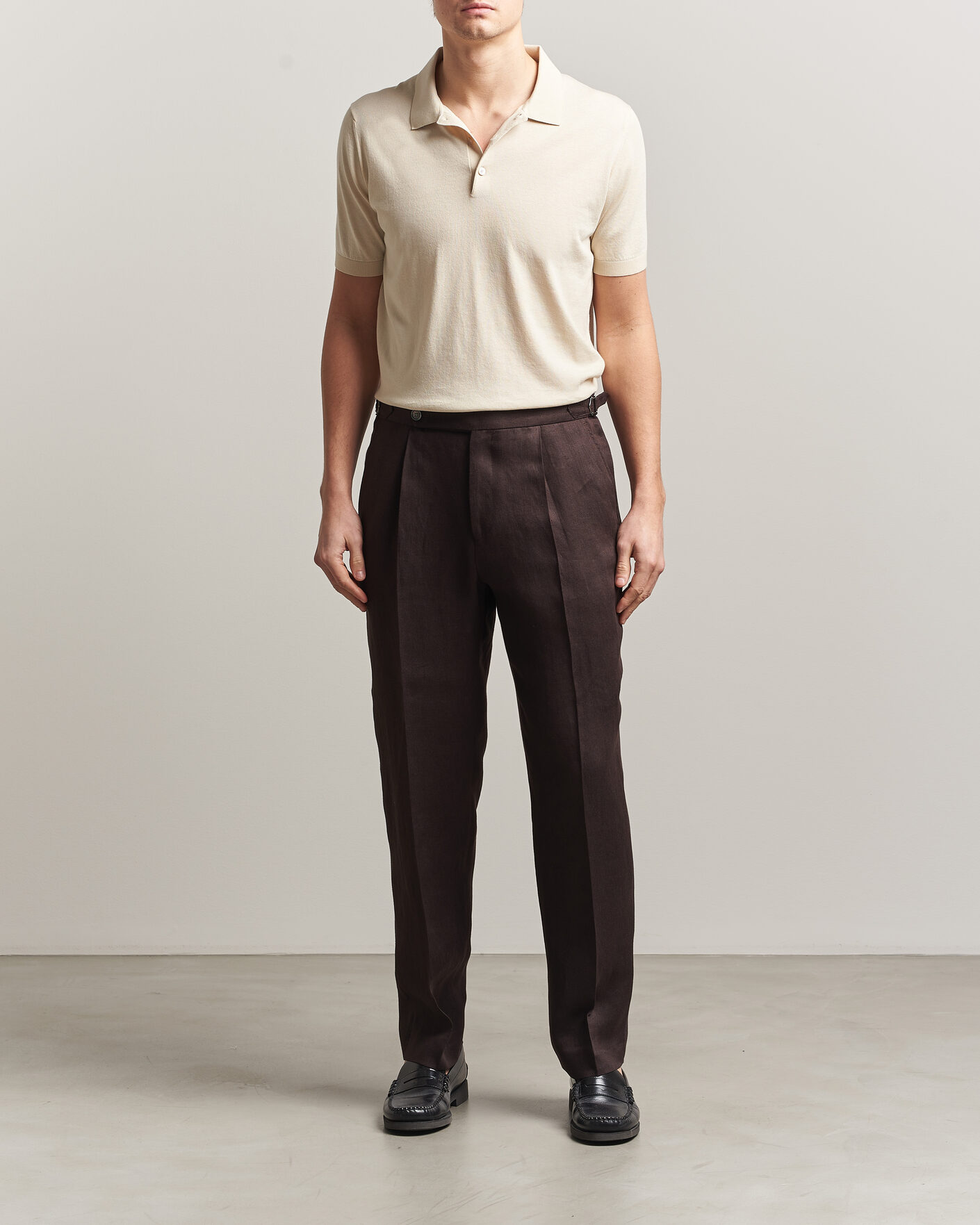 Herren | Poloshirts | Piacenza Cashmere | Short Sleeve Knitted Polo Off White