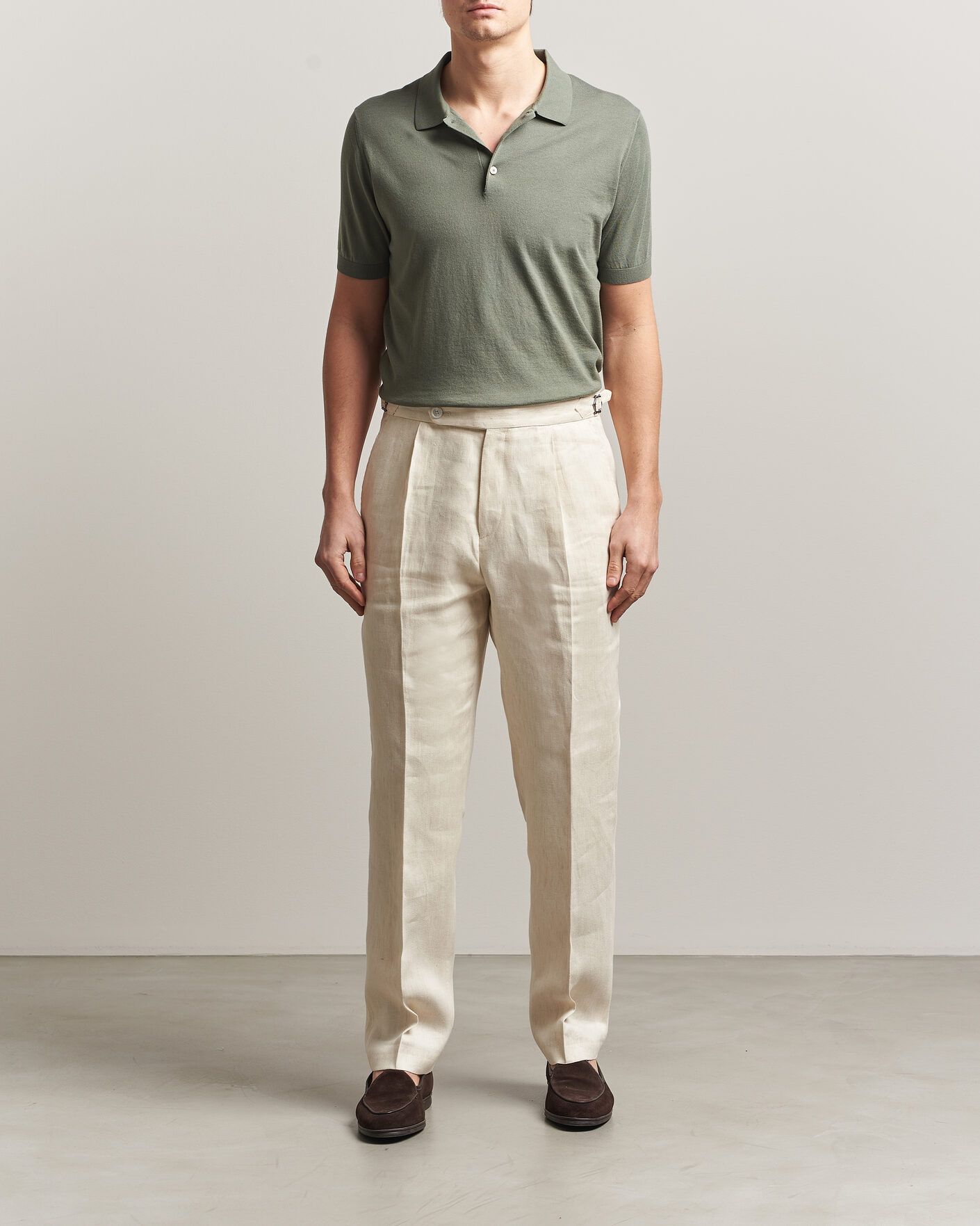Herren | Poloshirts | Piacenza Cashmere | Short Sleeve Knitted Polo Sage
