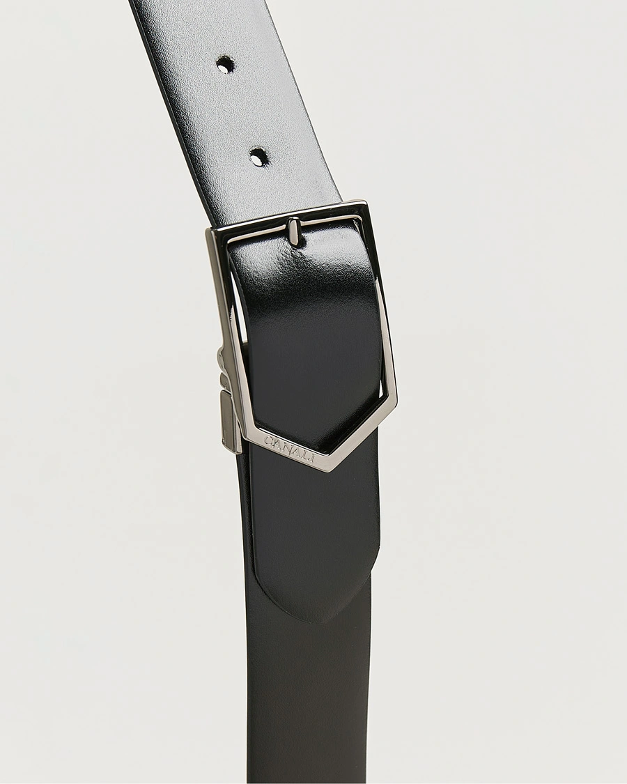 Herren | Gürtel | Canali | Reversible Leather Belt Black/Brown