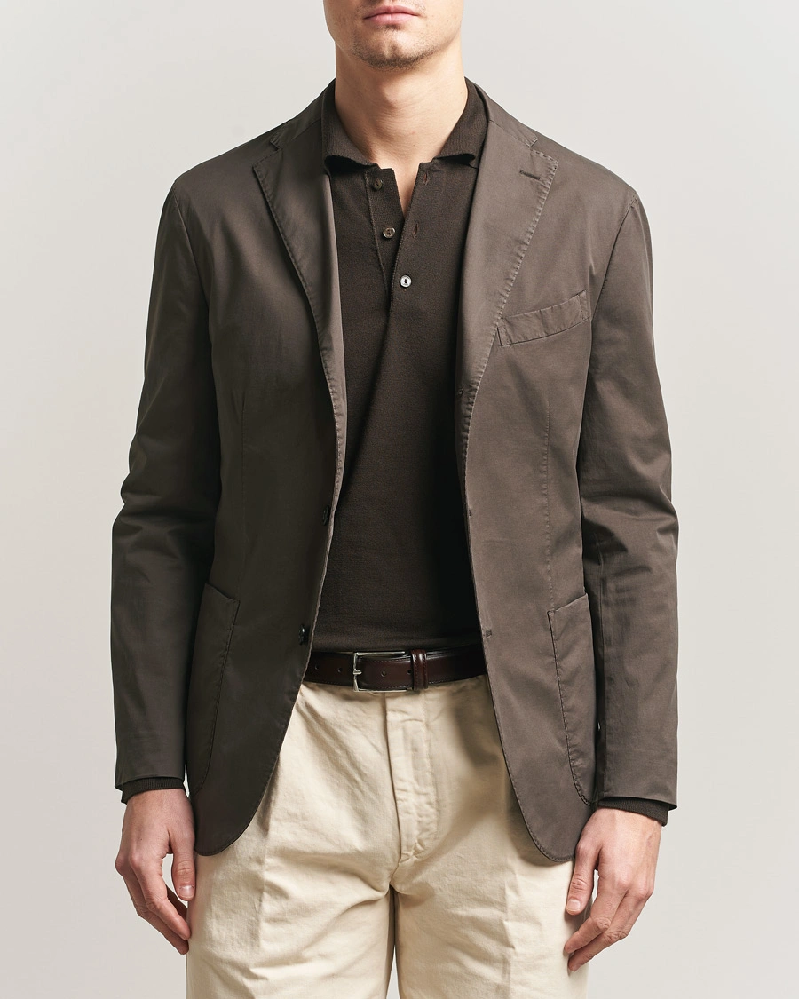 Herren | Sakkos | Boglioli | K Jacket Supima Cotton Blazer Dark Brown