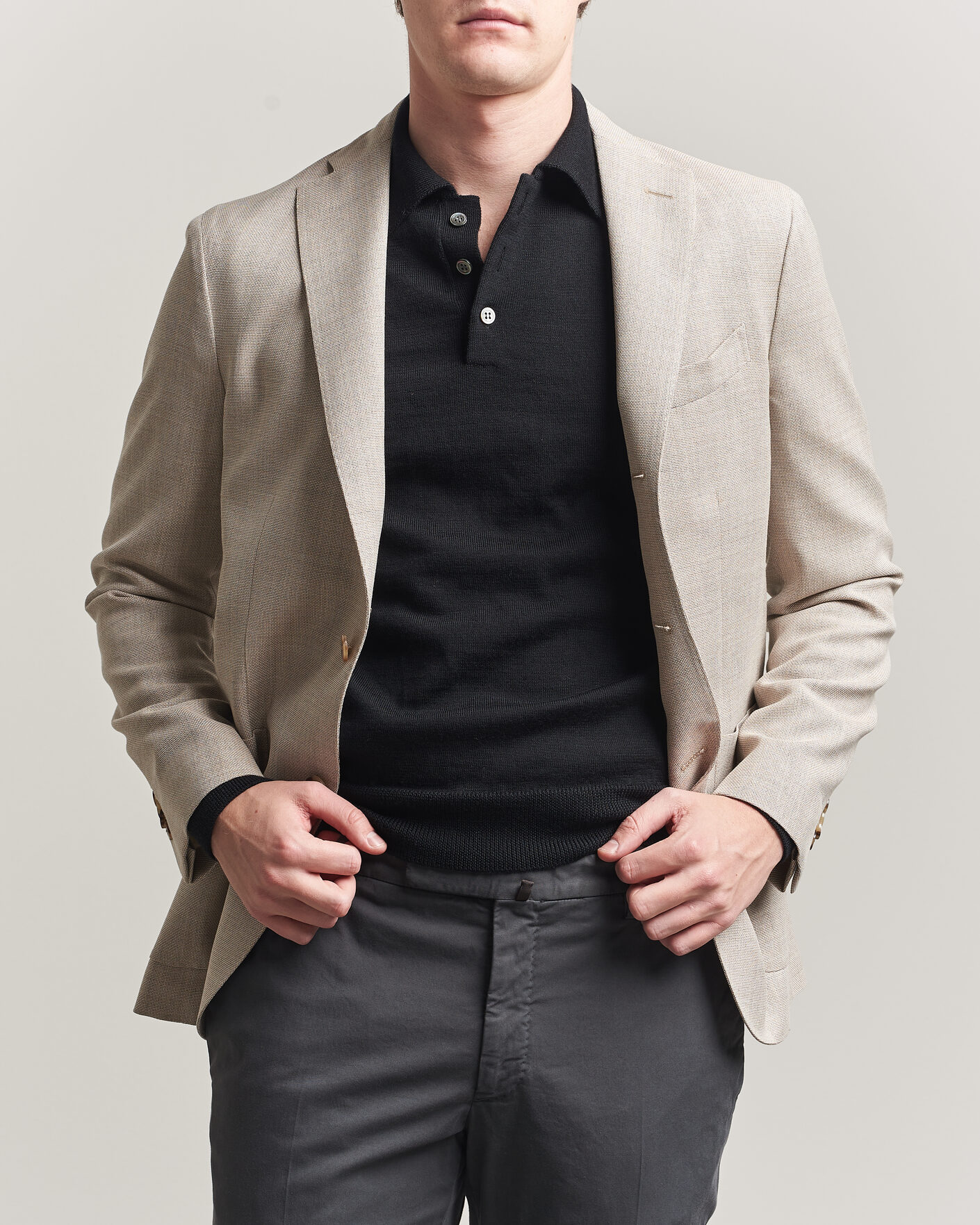 Herren | Sakkos | Boglioli | K Jacket Wool Hopsack Blazer Light Beige