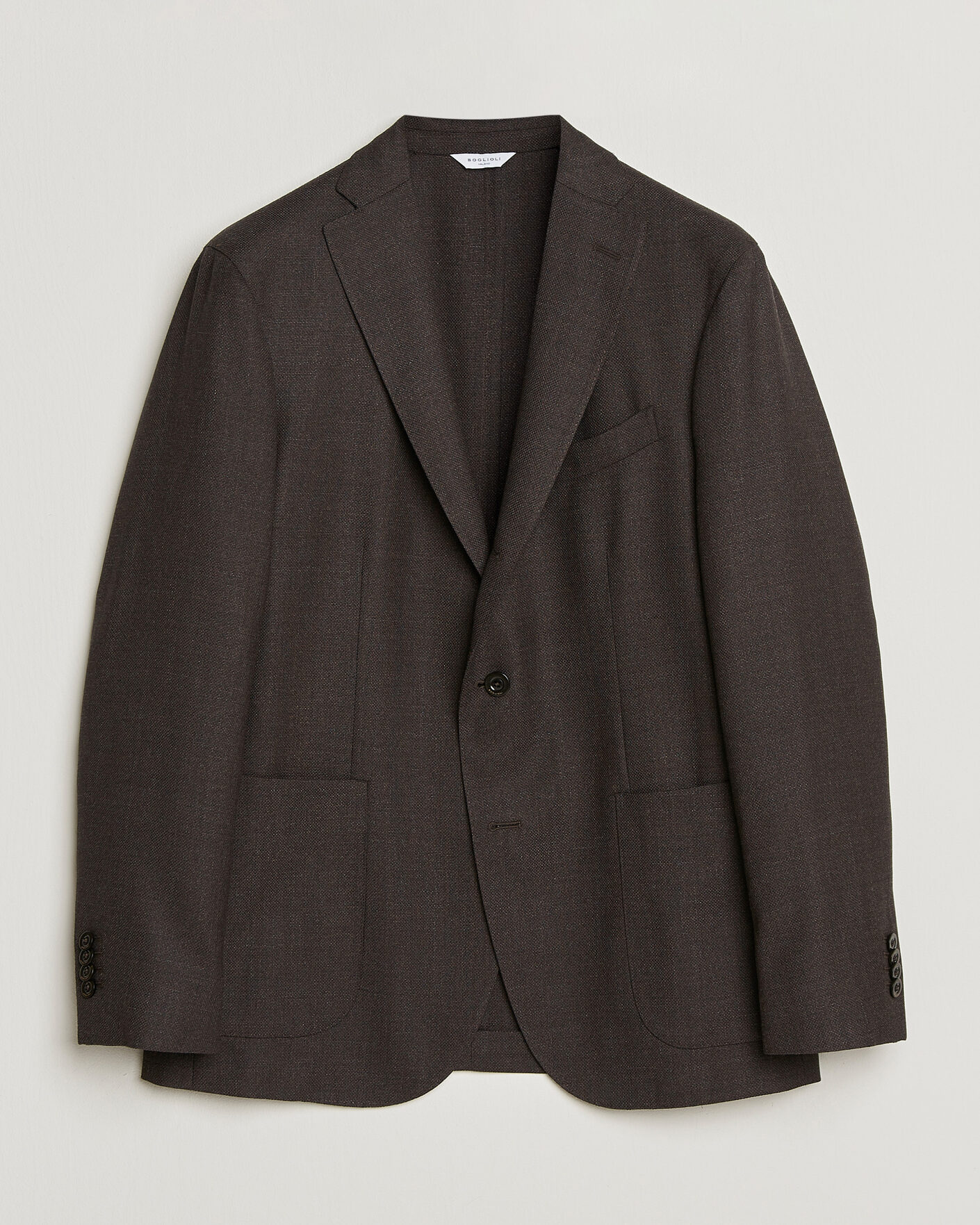 Herren | Sakkos | Boglioli | K Jacket Wool Hopsack Blazer Dark Brown