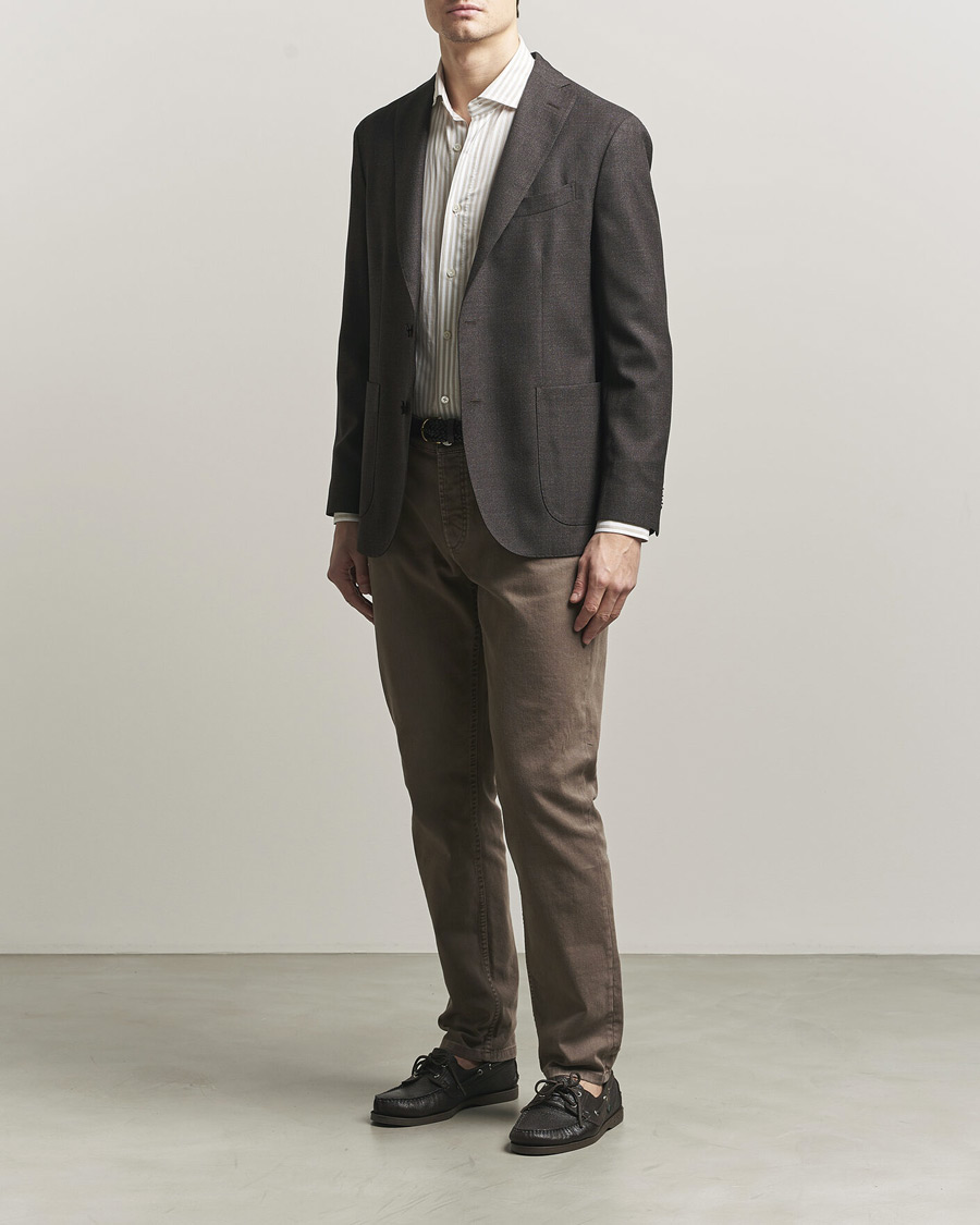 Herren | Sakkos | Boglioli | K Jacket Wool Hopsack Blazer Dark Brown