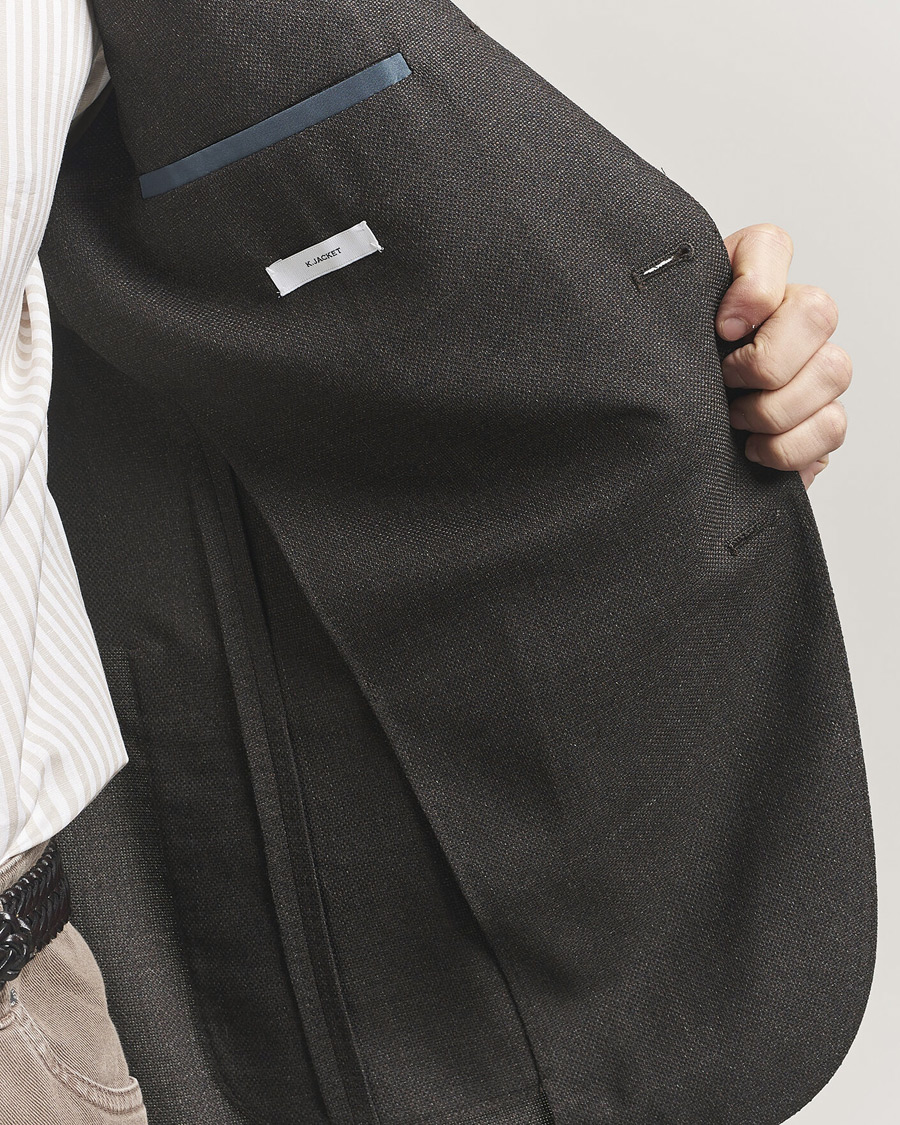 Herren | Sakkos | Boglioli | K Jacket Wool Hopsack Blazer Dark Brown