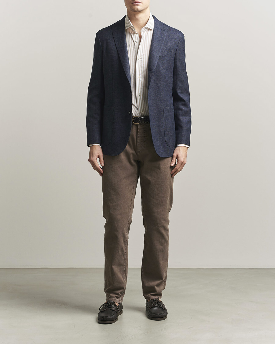 Herren |  | Boglioli | K Jacket Wool Hopsack Blazer Dark Blue