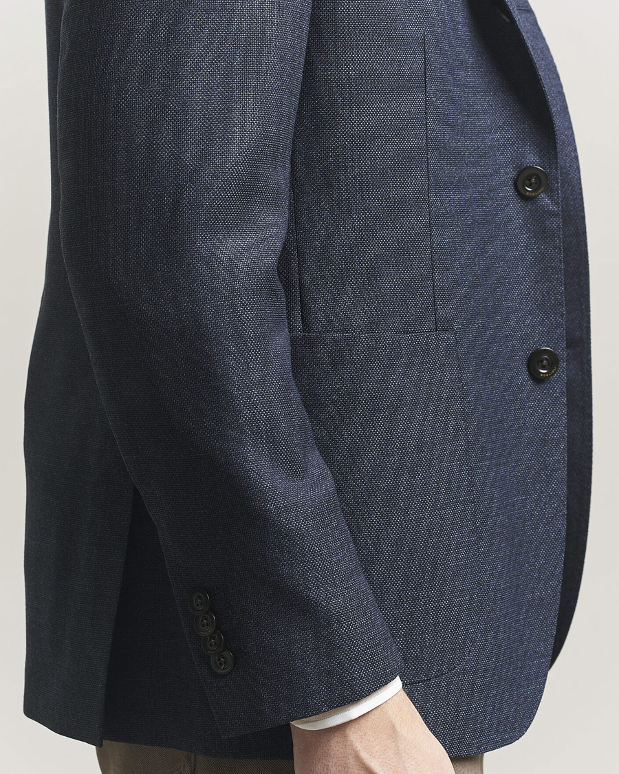 Herren | Sakkos | Boglioli | K Jacket Wool Hopsack Blazer Dark Blue