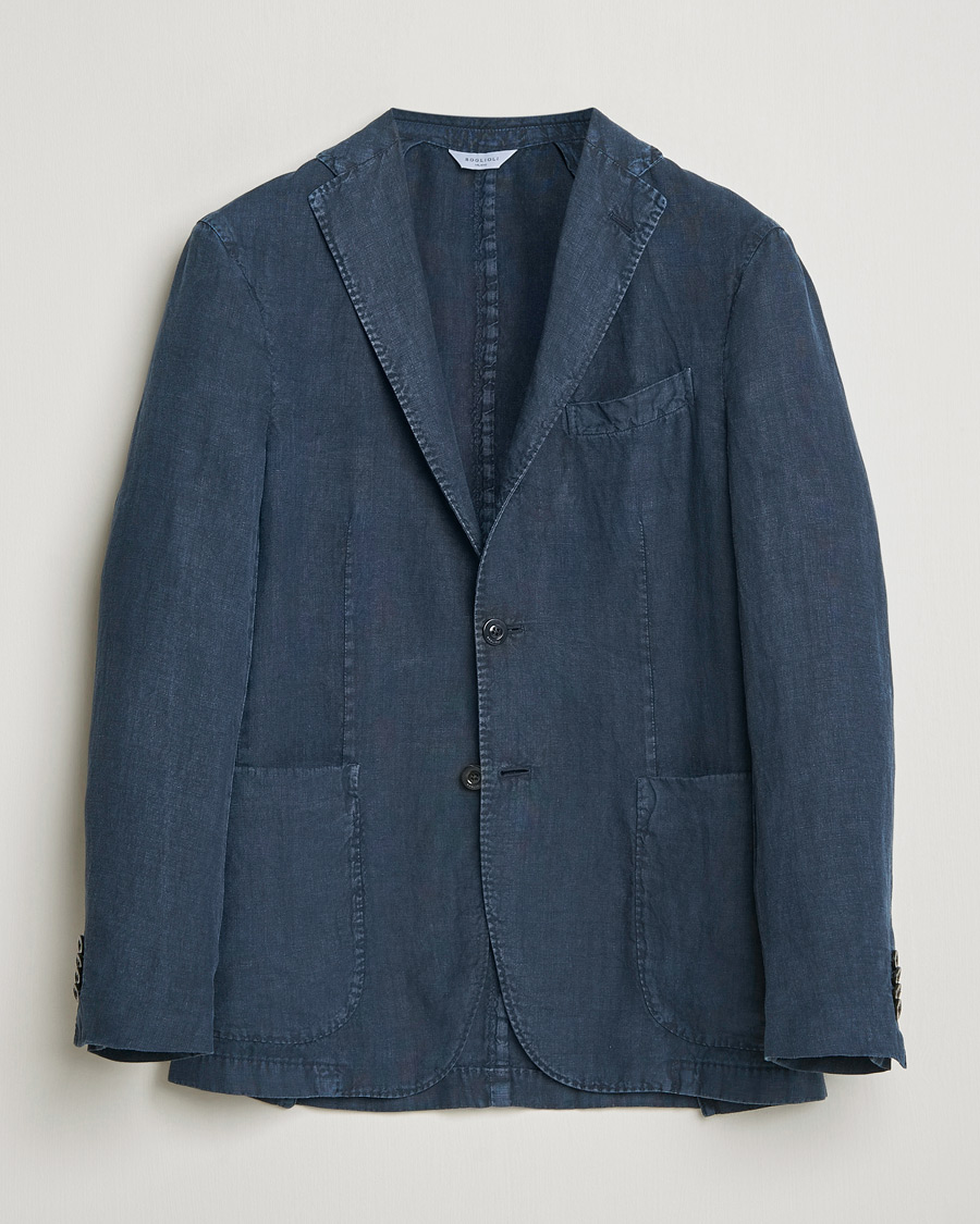 Herren | Sakkos | Boglioli | K Jacket Linen Blazer Navy