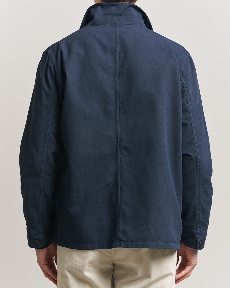 Herren | Jacken | Boglioli | Cotton Gabardine Work Jacket Navy