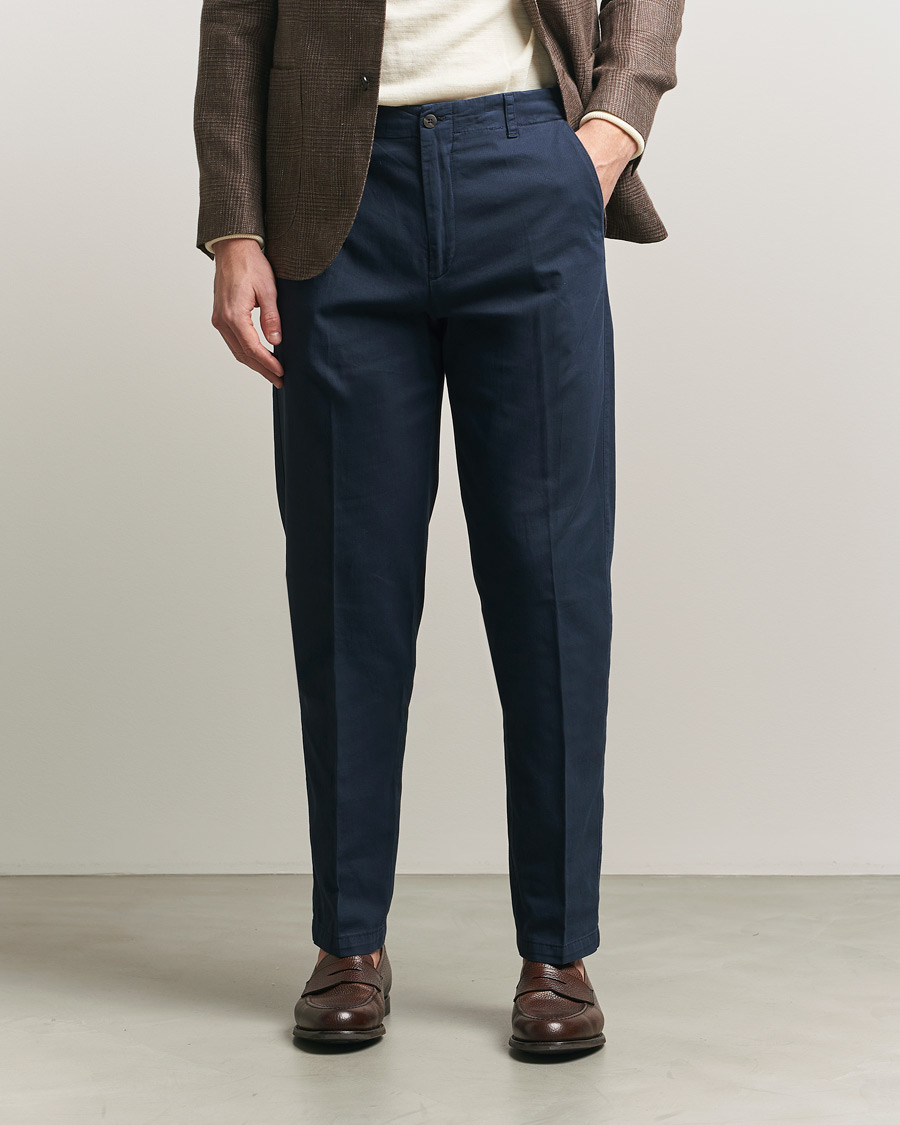 Herren | Hosen | Boglioli | Regular Fit Cotton Chinos Navy