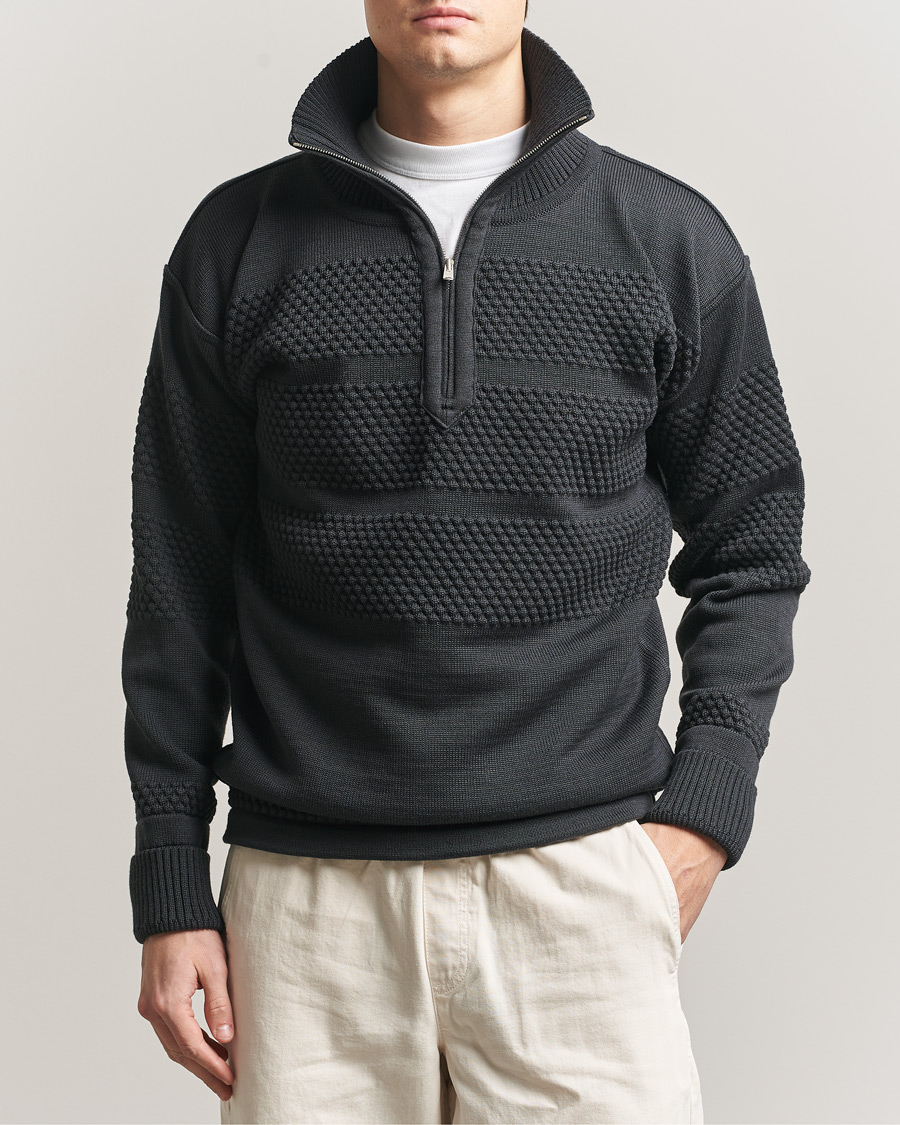 Herren | Pullover | S.N.S. Herning | Fisherman Short Zip Molten Grey