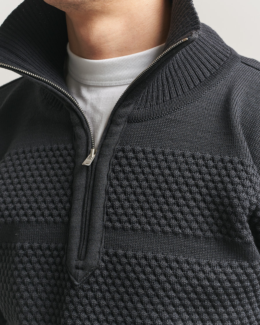 Herren | Pullover | S.N.S. Herning | Fisherman Short Zip Molten Grey