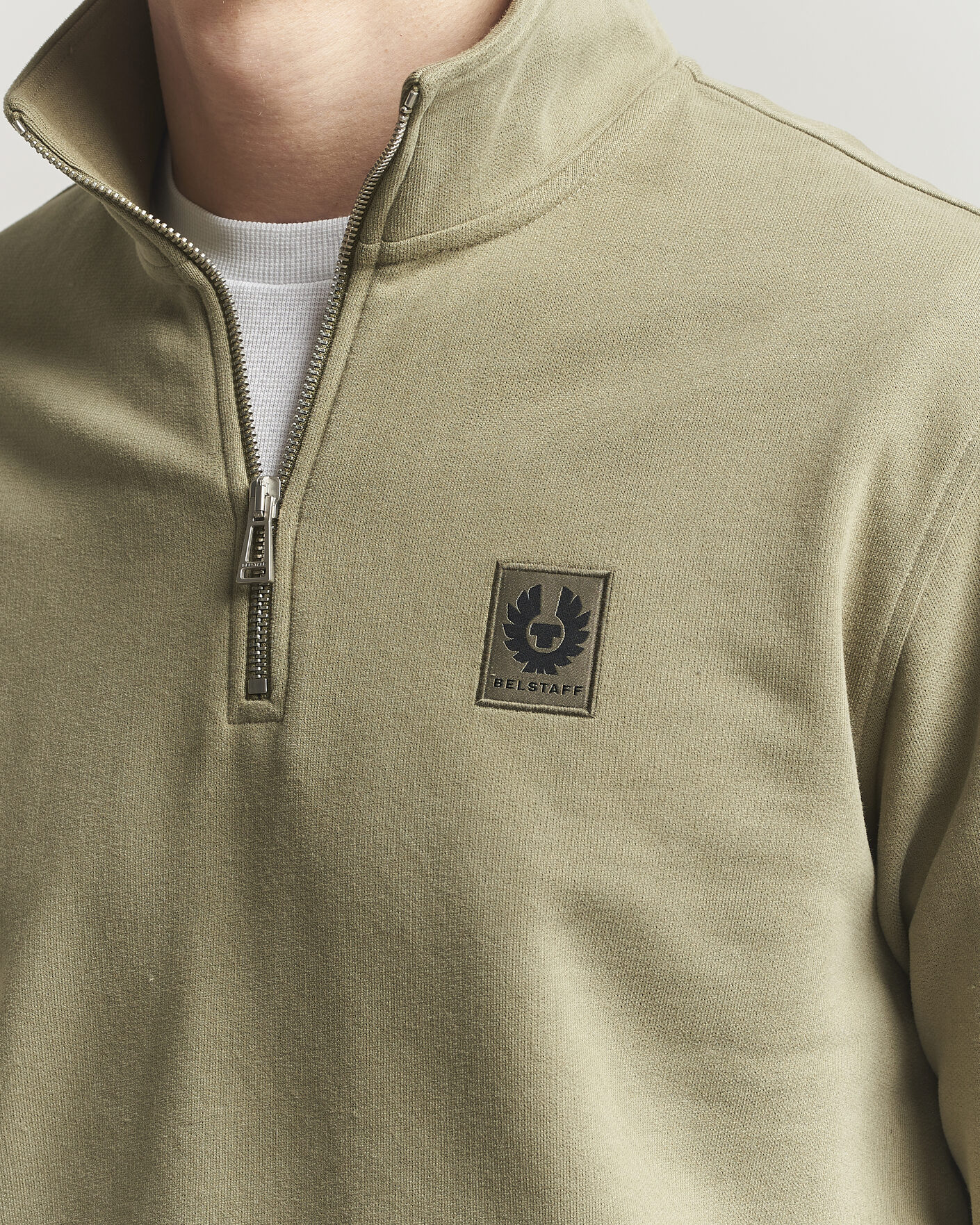 Herren | Pullover | Belstaff | Signature Half Zip Sweatshirt Fatigue Green