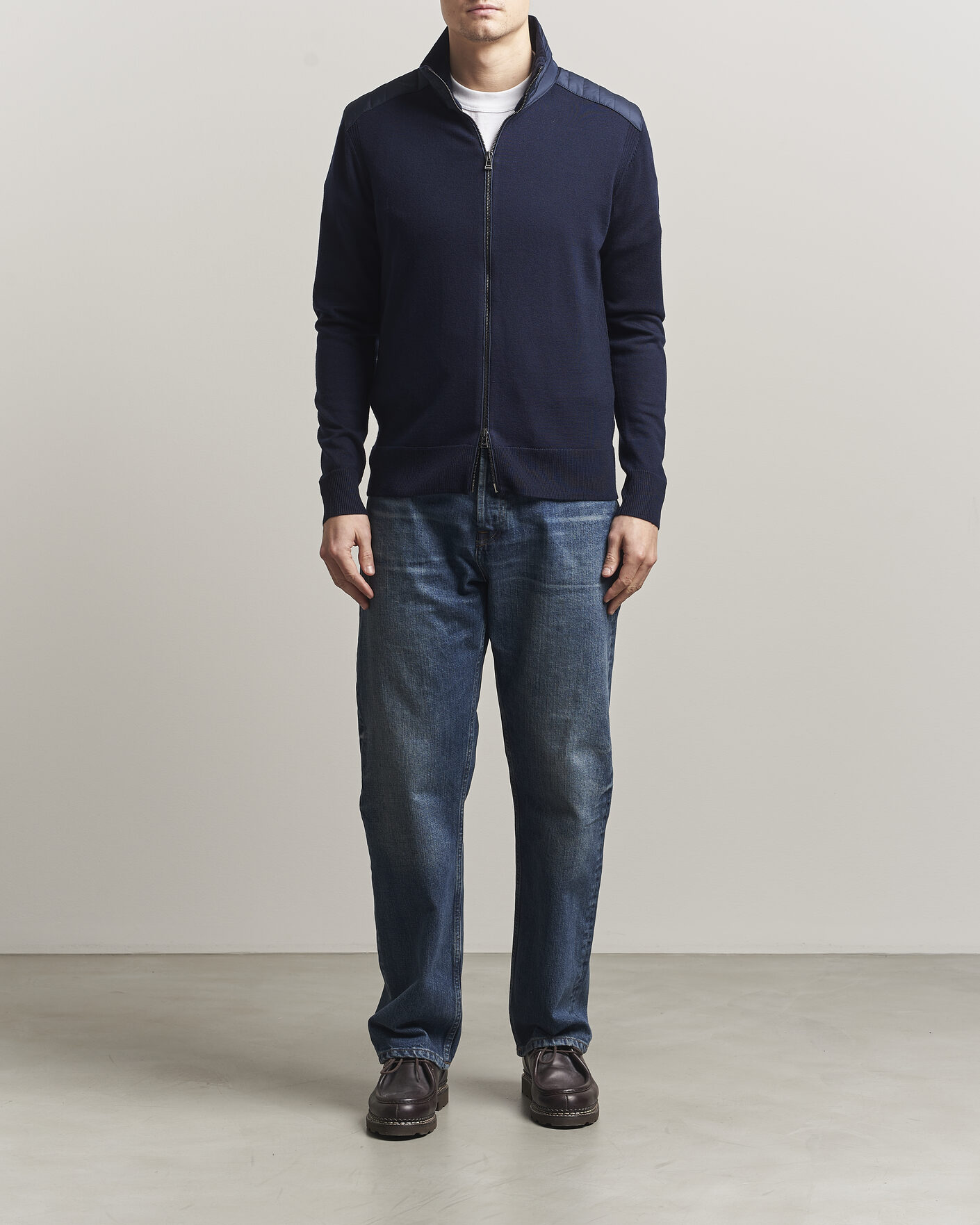 Herren | Pullover | Belstaff | Kelby Knitted Full Zip Dark Ink