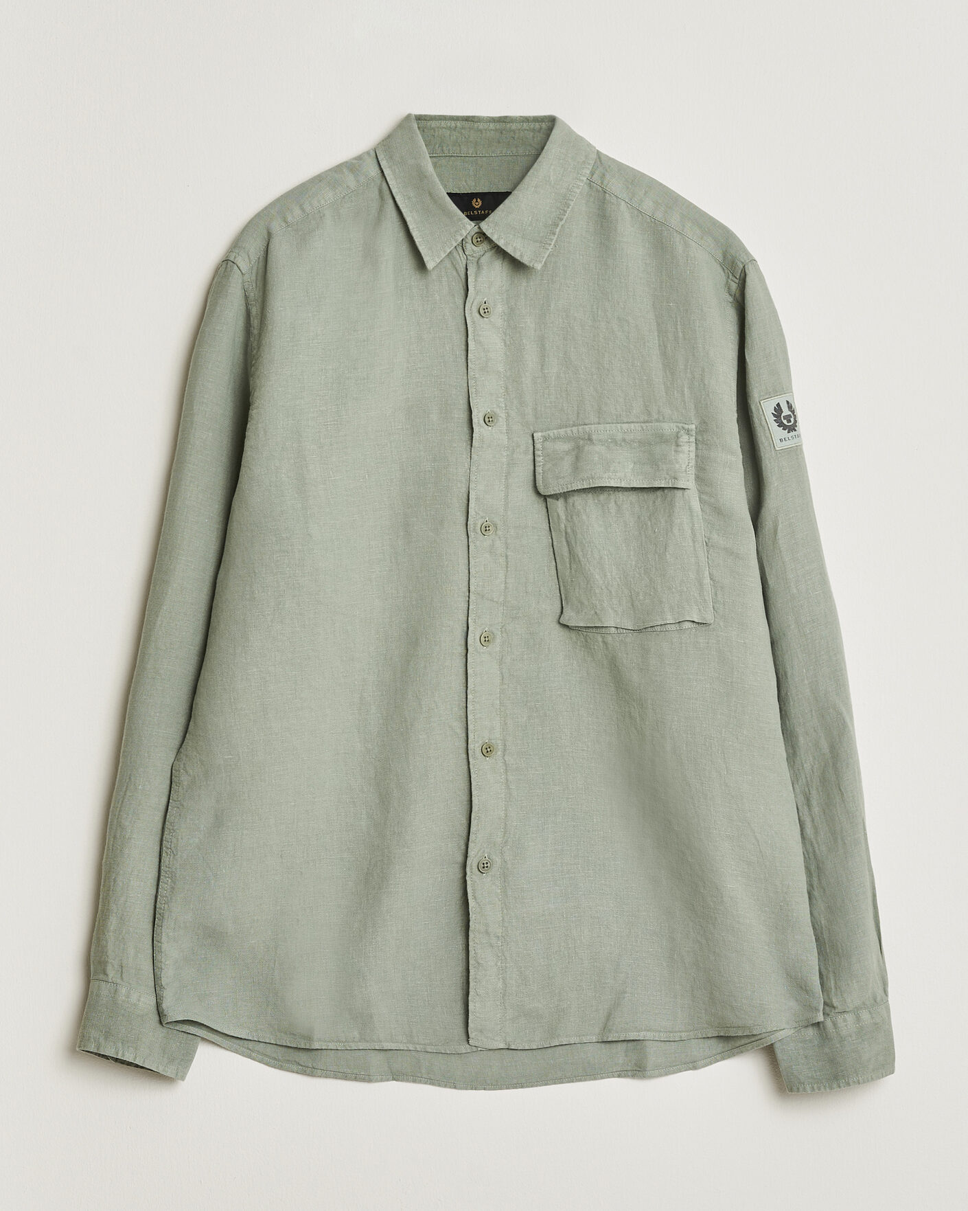 Herren | Hemden | Belstaff | Scale Linen Shirt Lichen