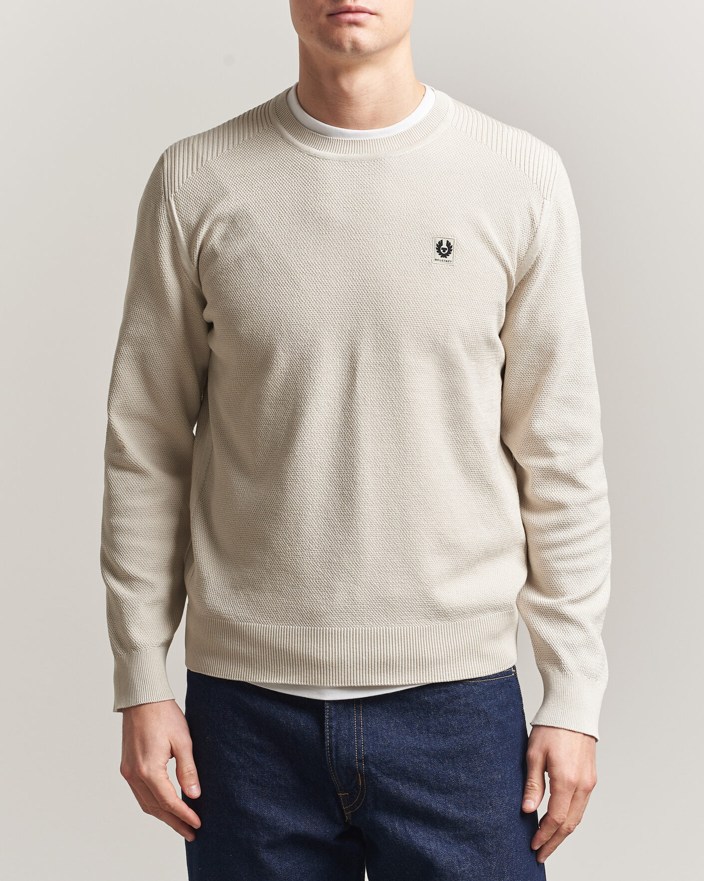 Herren | Pullover | Belstaff | Coast Knitted Crew Neck Silver Birch
