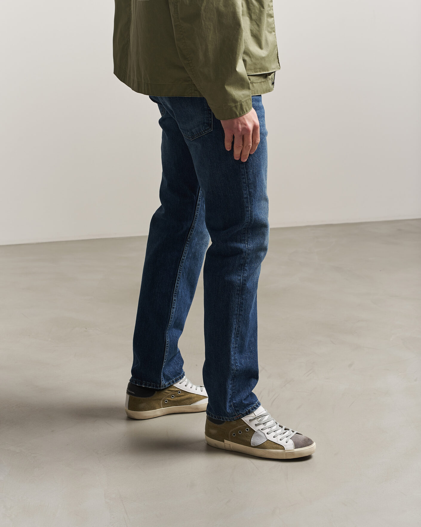 Herren | Sneaker | Philippe Model | PRSX Low Top Canvas Mix Sneaker Grey/Military