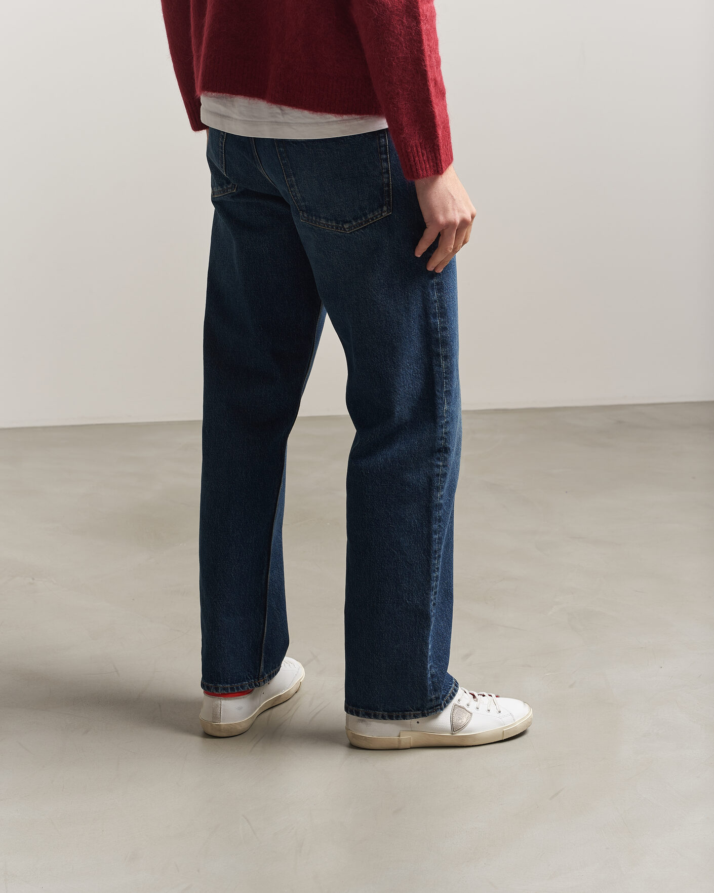 Herren | Sneaker | Philippe Model | PRSX Low Top Canvas Mix Sneaker White/Red